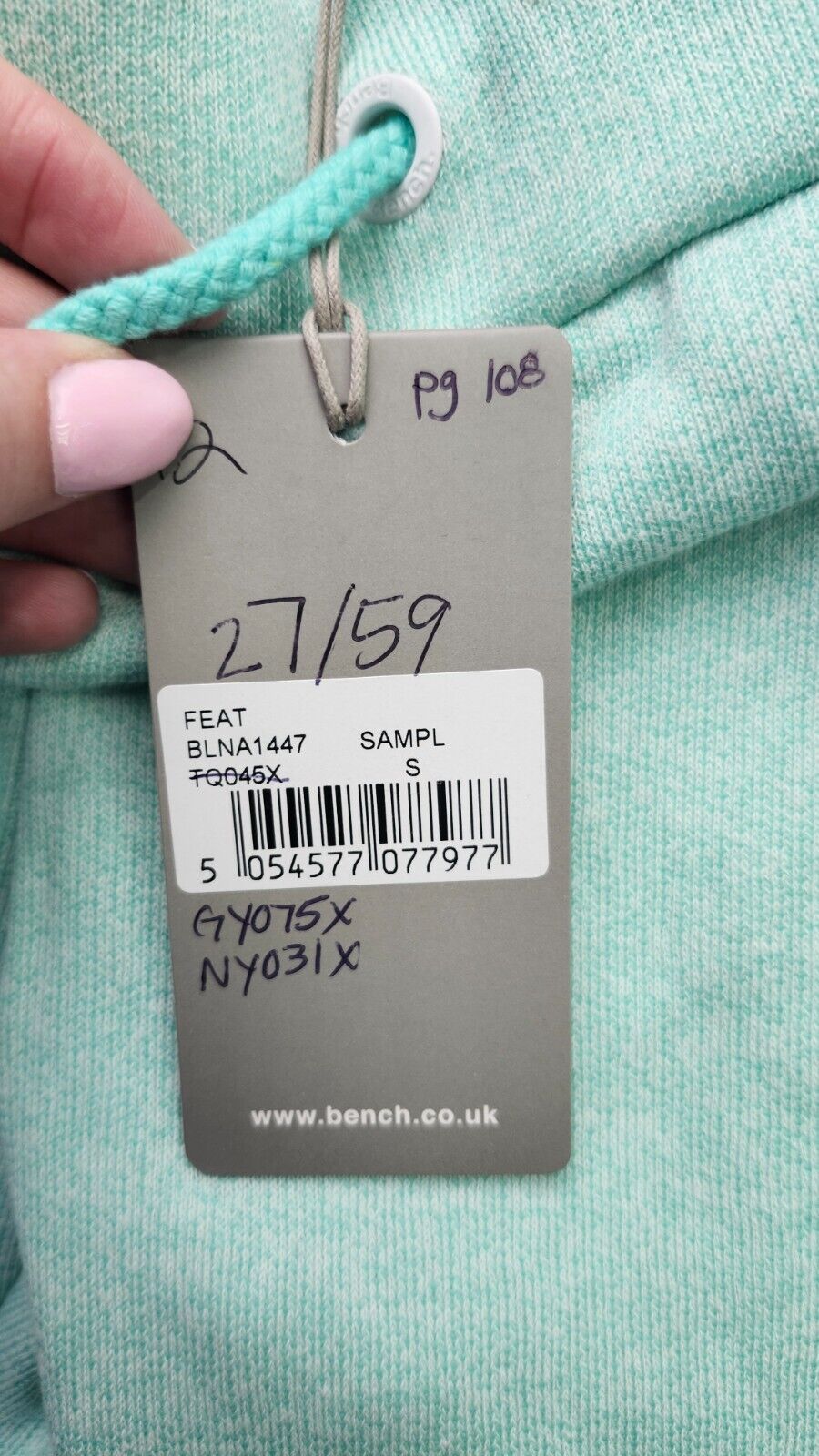 Bench UrbanWear Womens Soft Capri Sweat Pants Mint Green Size Small