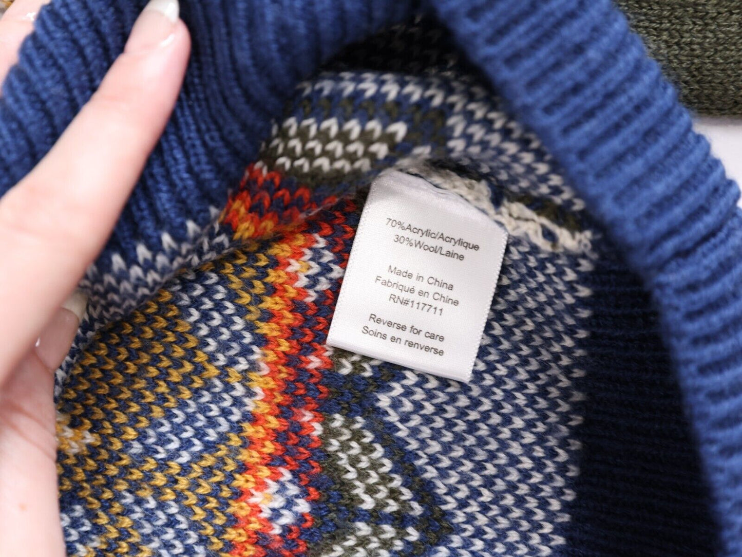 Paisley & Gray Knit Sweater Slim Fit Size XL Abstract