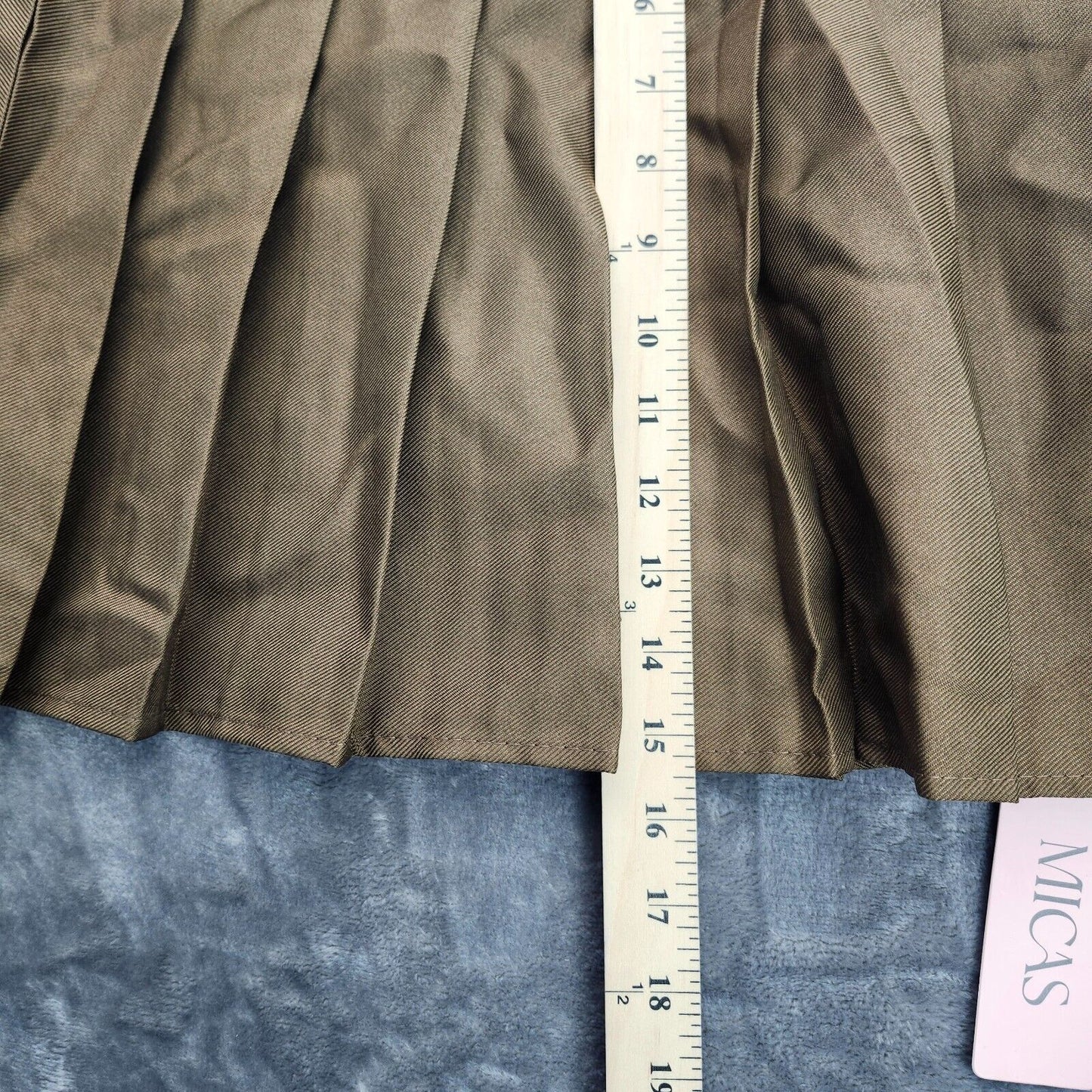 MICAS Women's Khaki Pleated Tennis Skirt Size X-Large