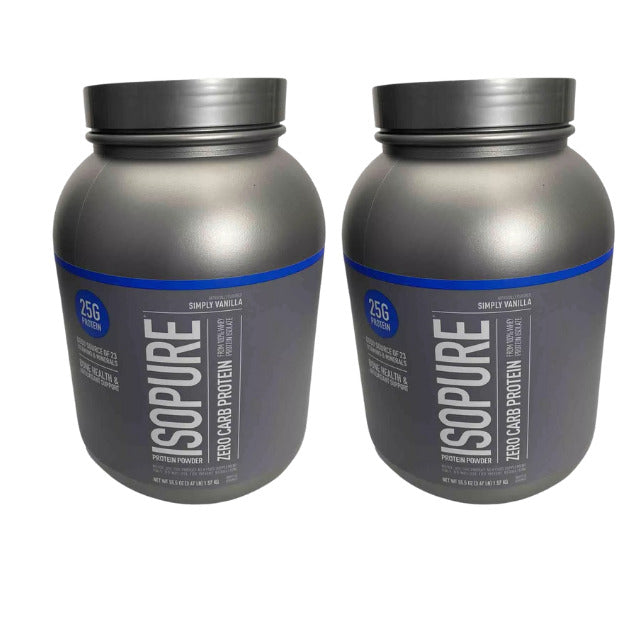 Isopure Zero Carb Protein Isolate Simply Vanilla 25G Protein 3.4 LB Tub EXP01/27