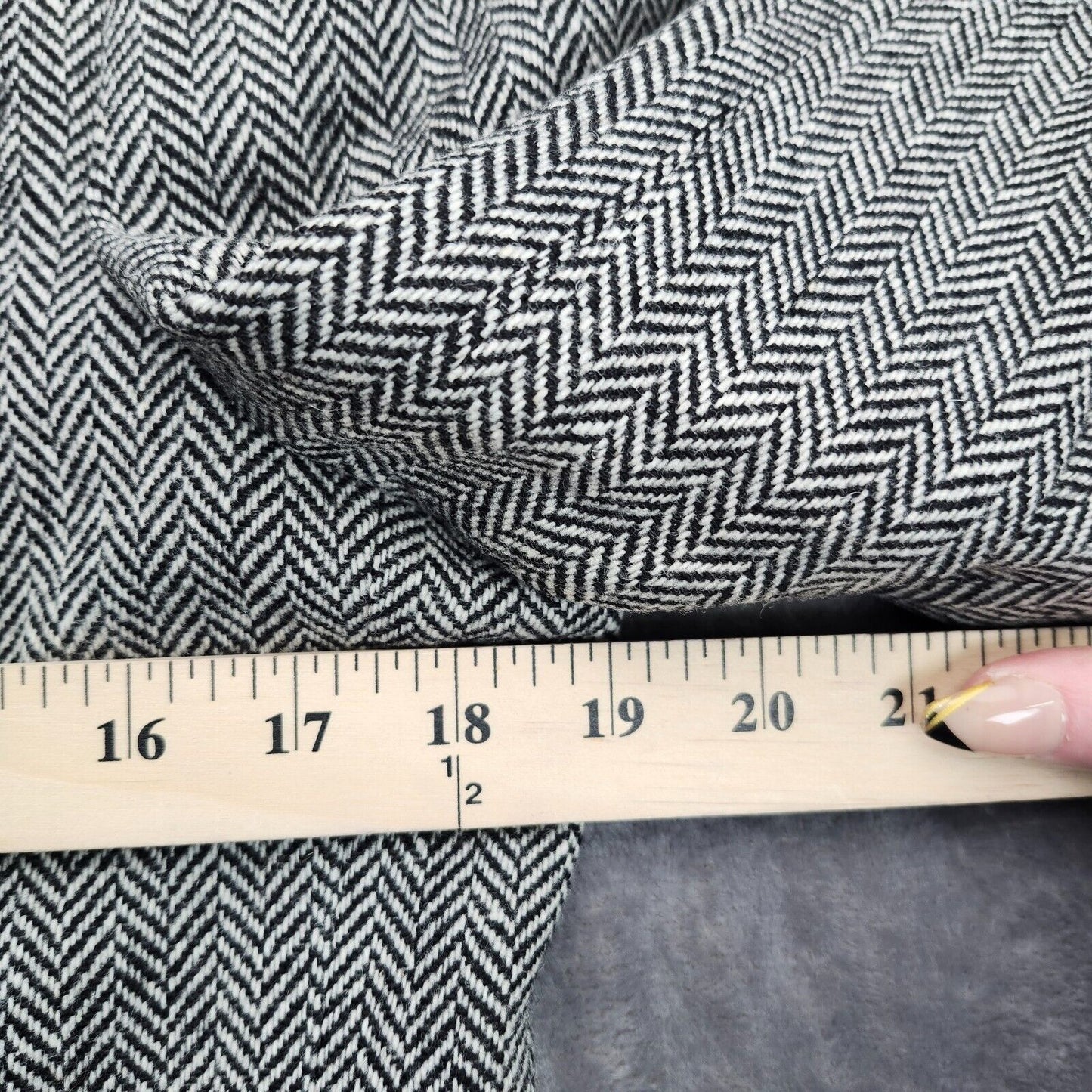 Lauren Ralph Lauren Classic-Fit Wool Suit Jacket Black/White Herringbone 38R NWT