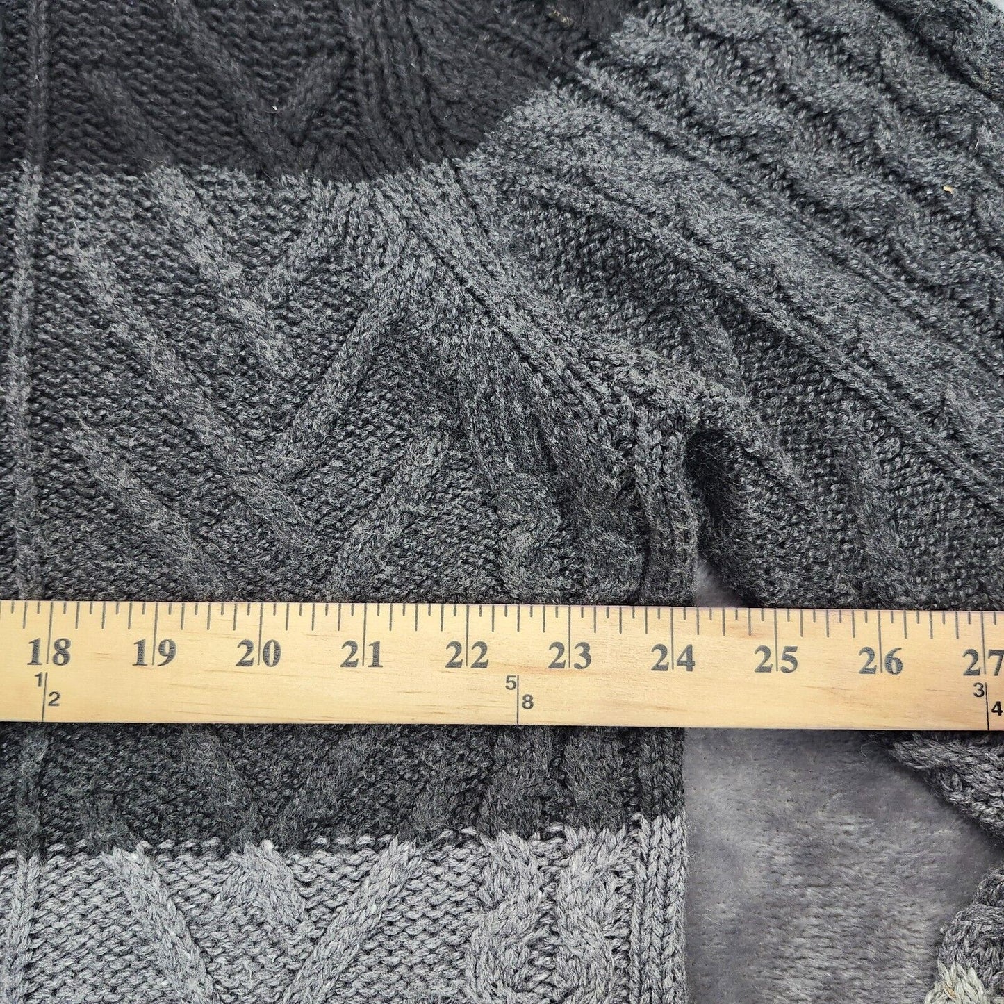 American Eagle Outfitters Acrylic Sweaters for Men Grey and Black Colorblock XLT