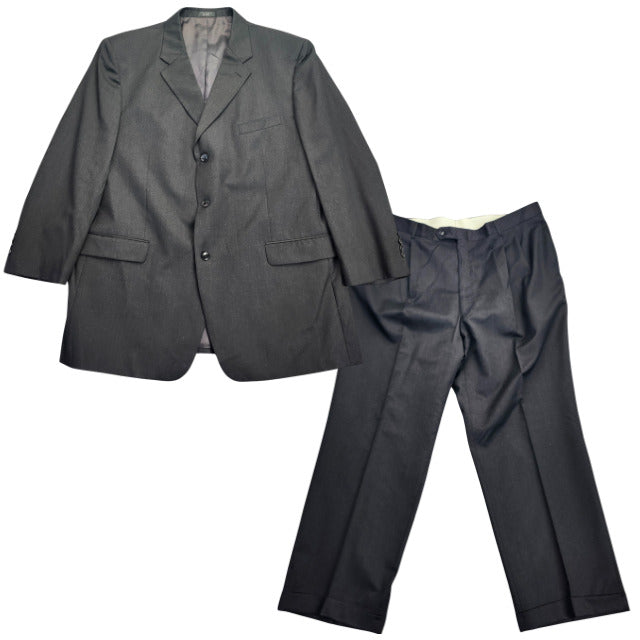 100% Wool Tuxedo Set Jacket Size 50 L, Pants 40x30