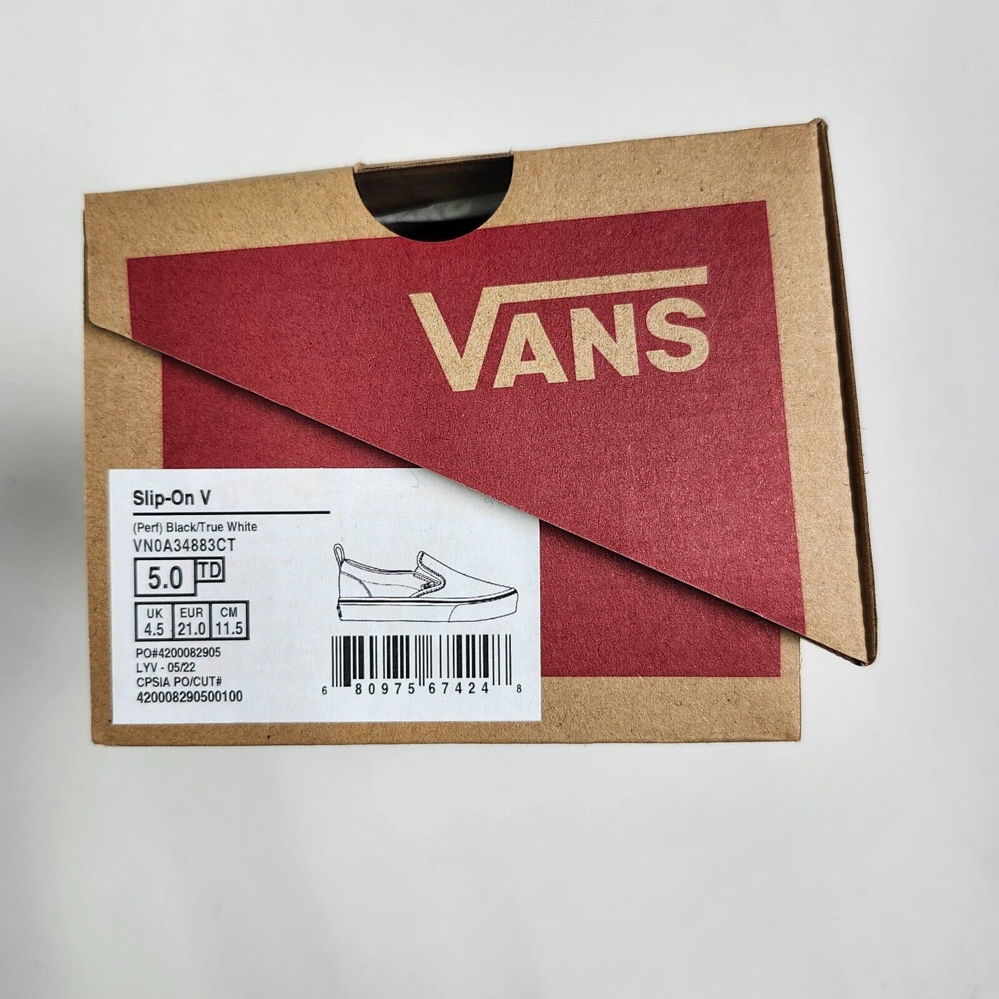 Vans slip-on V (perf) Black/True White 5TD