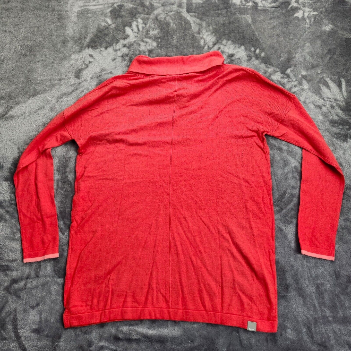 Bench Urban Wear Womens Mock neck Long Sleeve Red Shirt sz SM