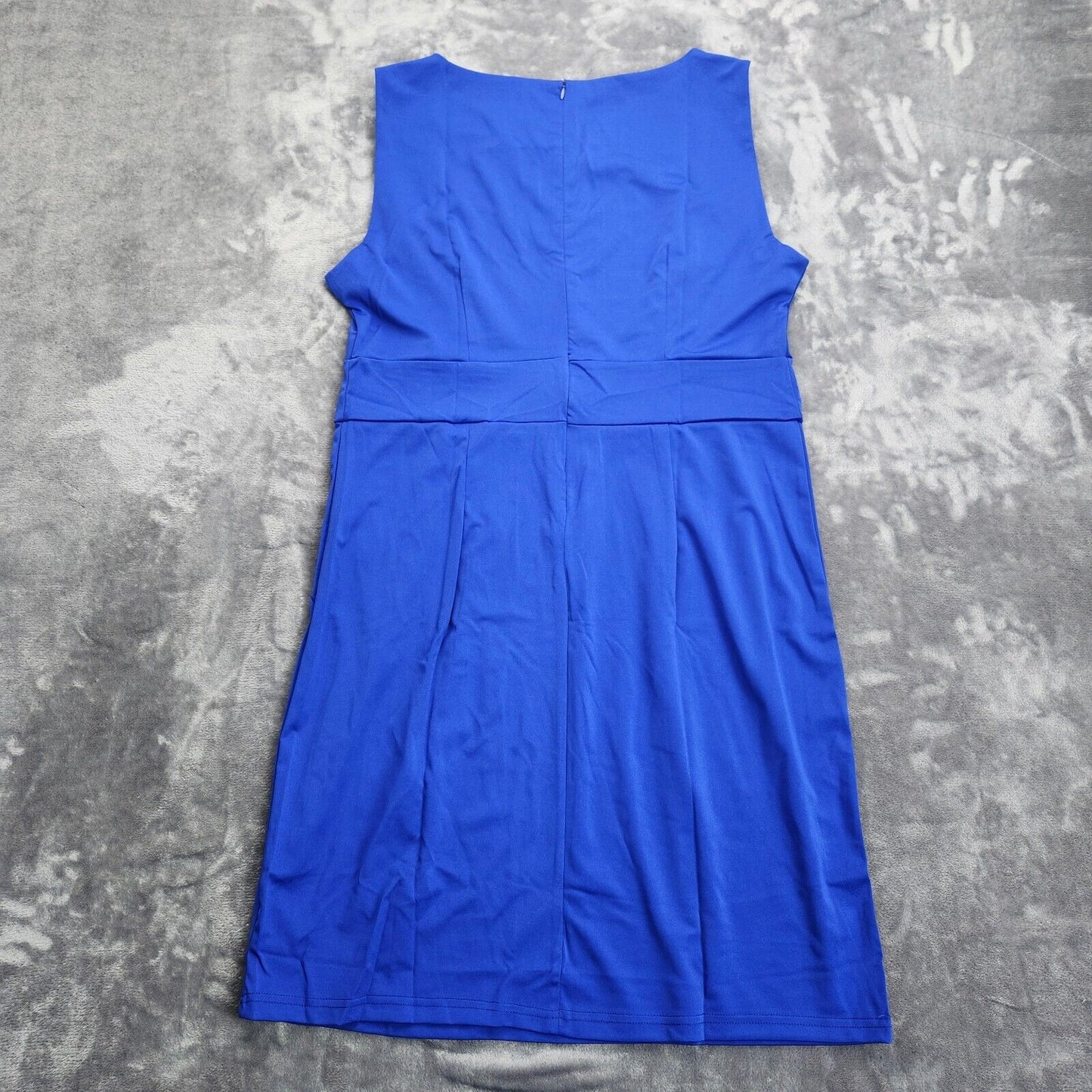 ANGVNS Women Sleeveless V neck Midi Evening Slim Dress, Blue, XXL