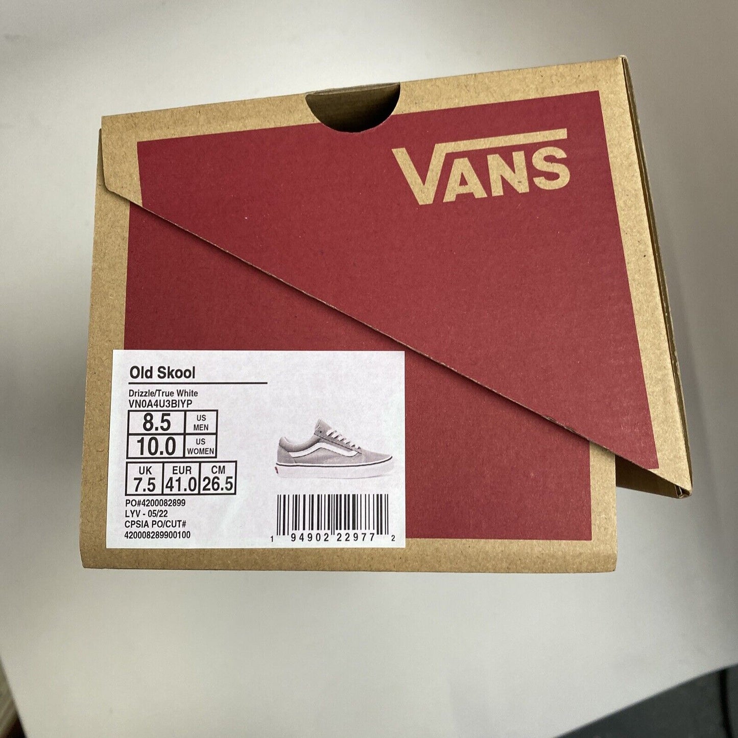 Vans Old Skool Drizzle/True White(Gray) Skate Shoe Mens Size 8.5 Wms 10