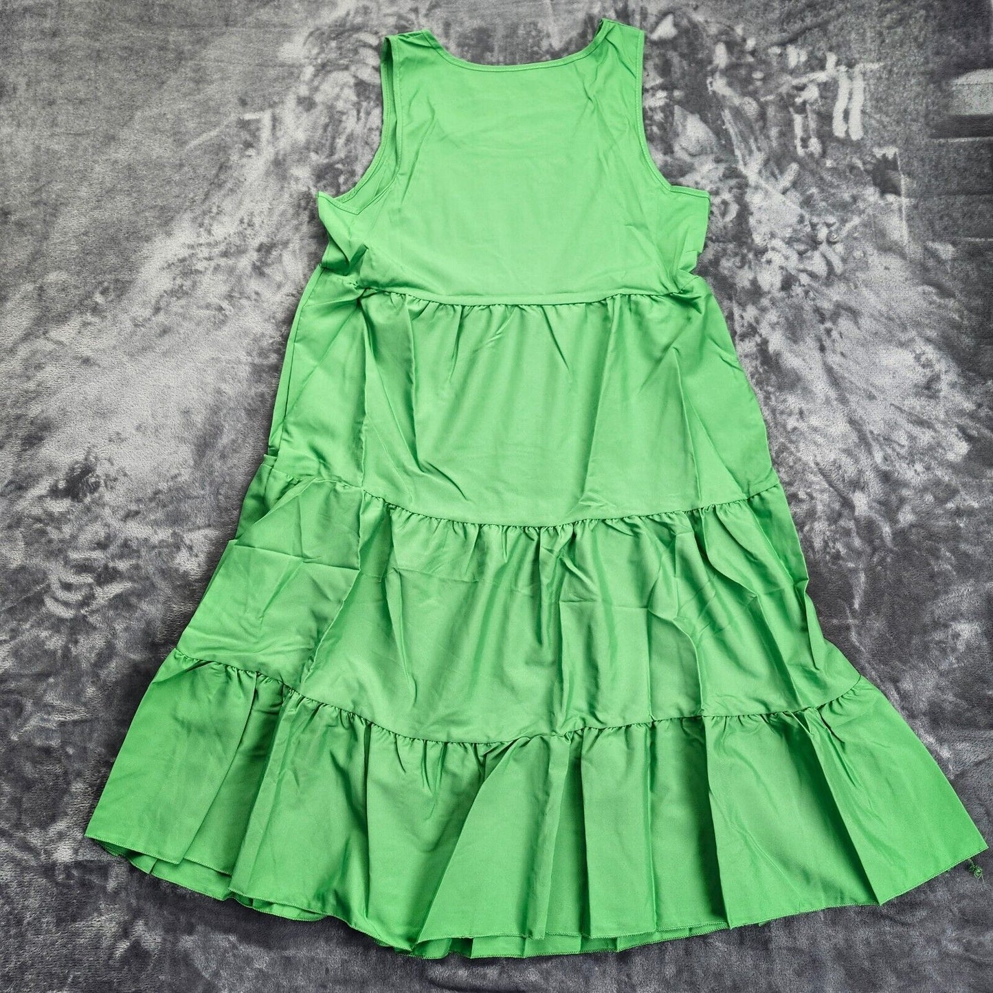 Women's Sleeveless Party Beach Dress, Fashion Holiday Summer Dress Green XL