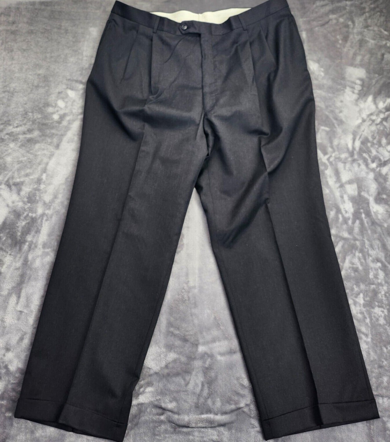 100% Wool Tuxedo Set Jacket Size 50 L, Pants 40x30