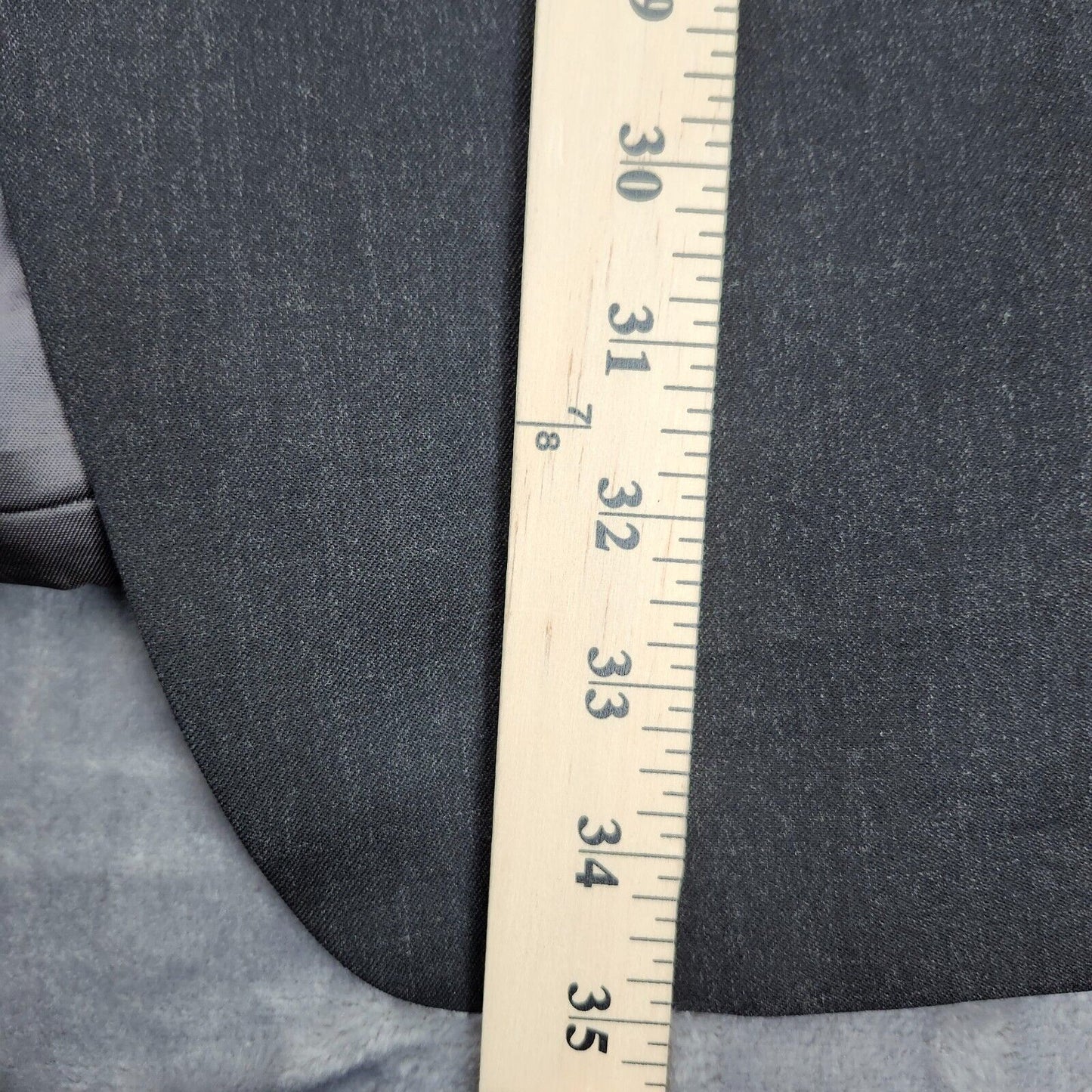 Men's Black 100% Wool Suit Set Jacket 48L Pants 36x32