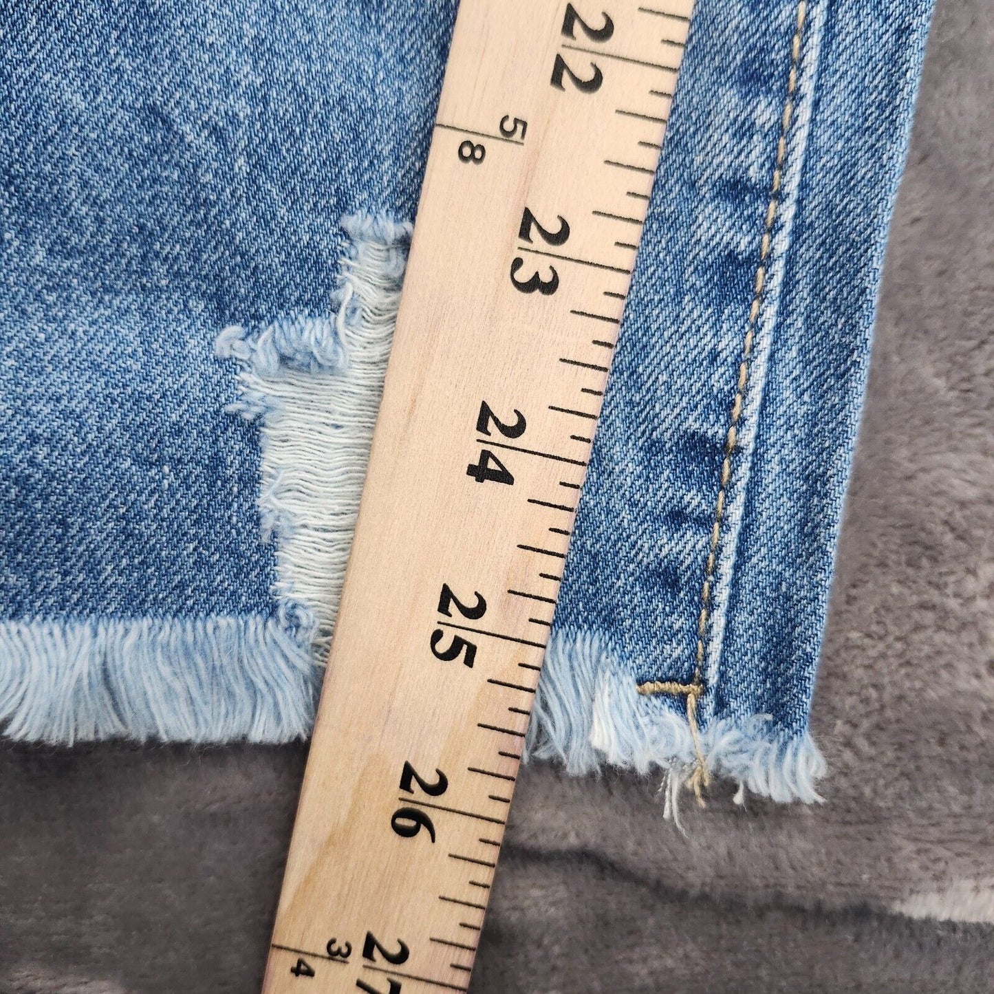 Flamingals Women's High Waist Straight Ripped Blue Jeans Size Medium