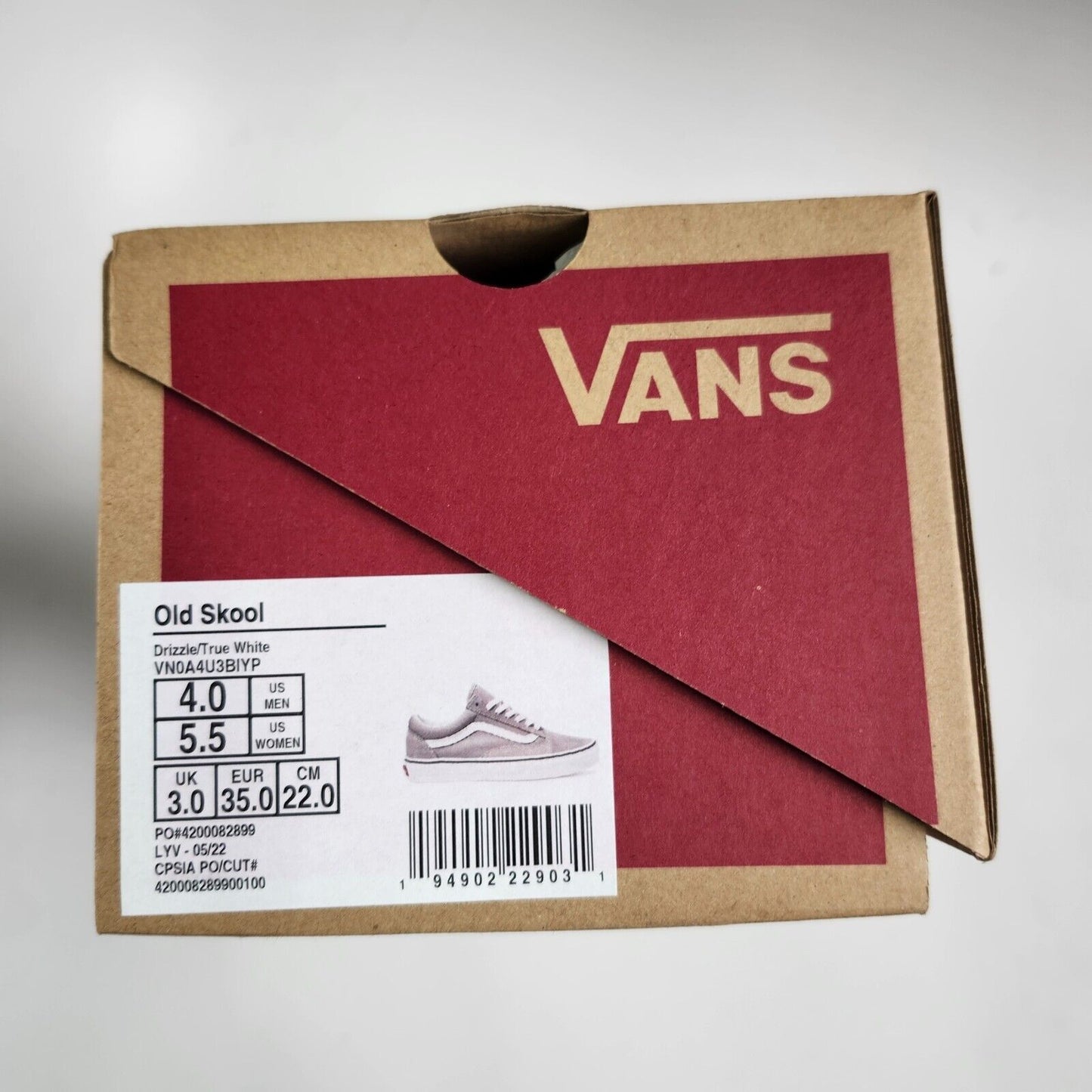 Vans Old Skool Drizzle/True White(Gray) Skate Shoe Mens Size 4 Wms 5.5
