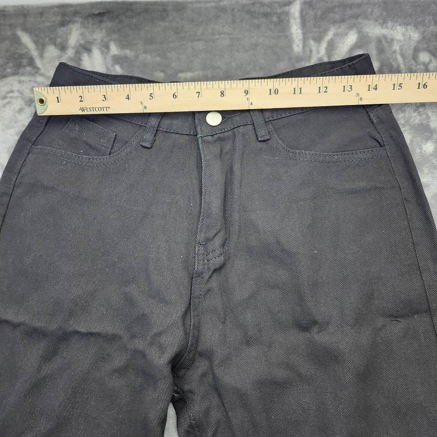 Womens Black Jeans Solid Flare Pants Size Medium