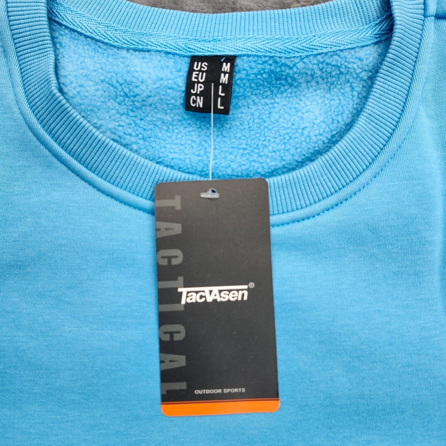 2pack TACVASEN Women's Blue Fleece Crewneck Pullover Sweatshirt Medium