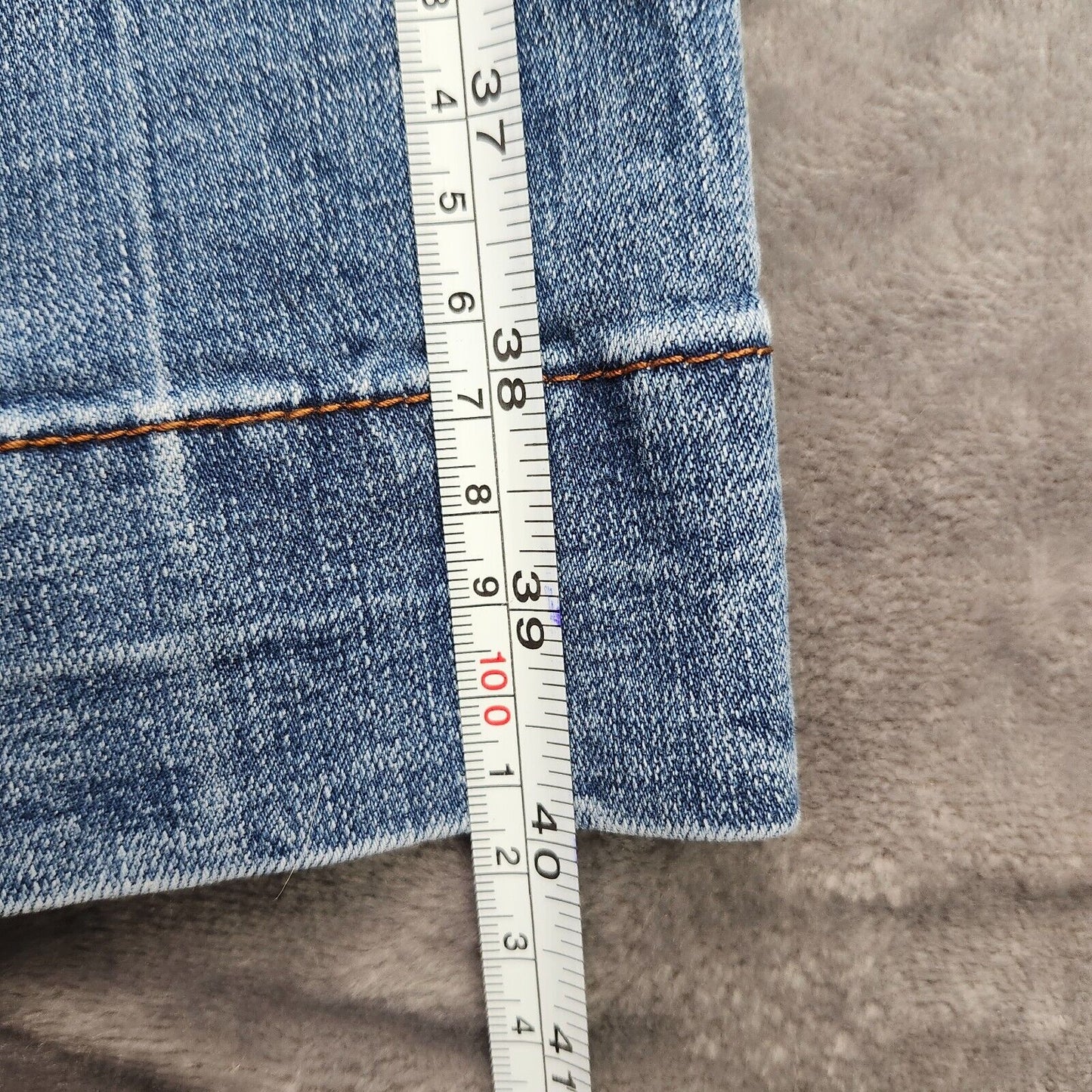 Flamingals Women's Straight Wide Leg Faded Blue Jeans Size Small