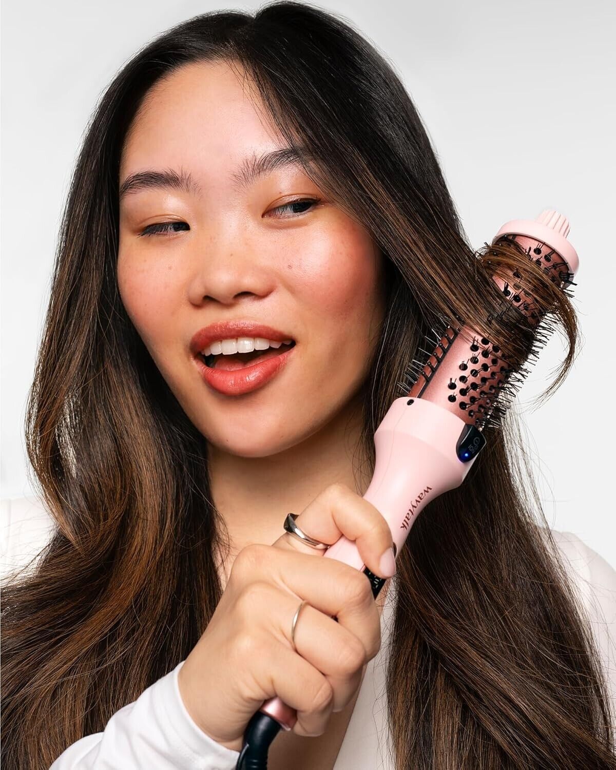 Wavytalk Thermal Brush, 1.5 Inch Blowout Express Ionic Heated Round Brush Pink