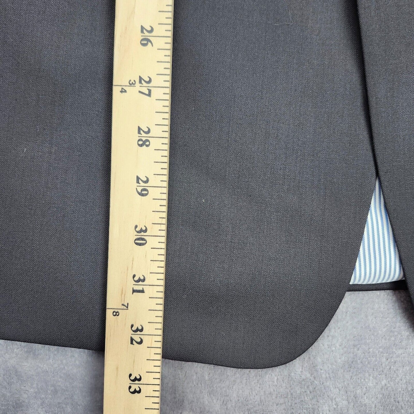 Tommy Hilfiger Black Suit Set 100% Wool Jacket 41 L Pants 32