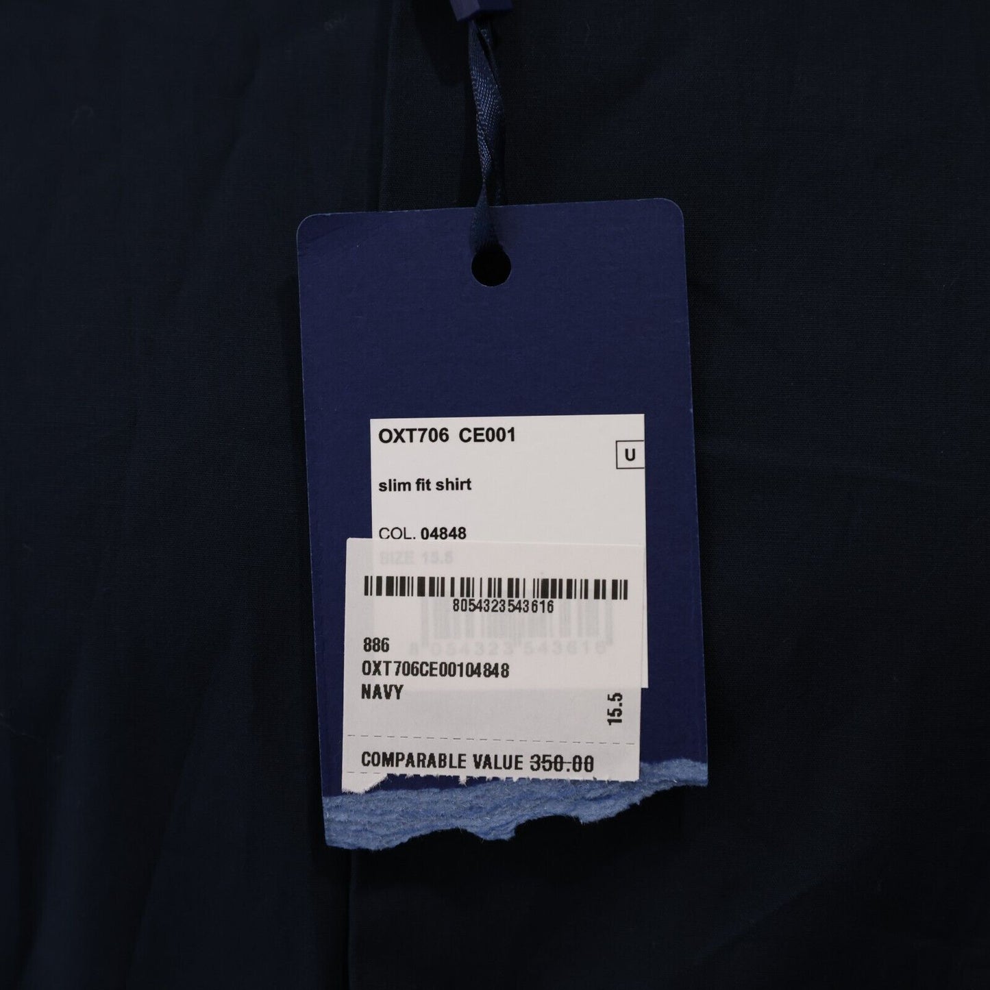 $350 Cavalli Class (Size 15.5) By Roberto Cavalli Men's Navy Blue $350 Retail