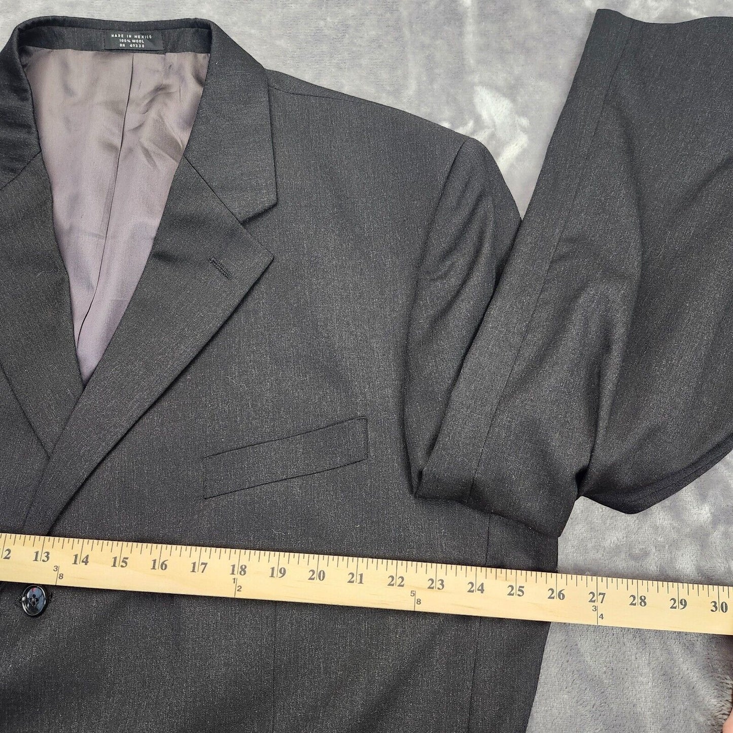 100% Wool Suit Set Jacket Size 50 Pant Size 40 Waist
