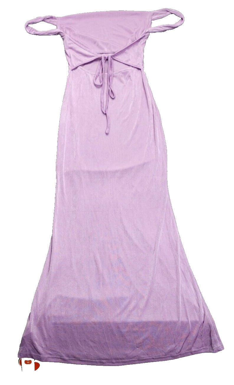 Cider Womens Solid Cowl Neck Casual Midi Dress Purple Small