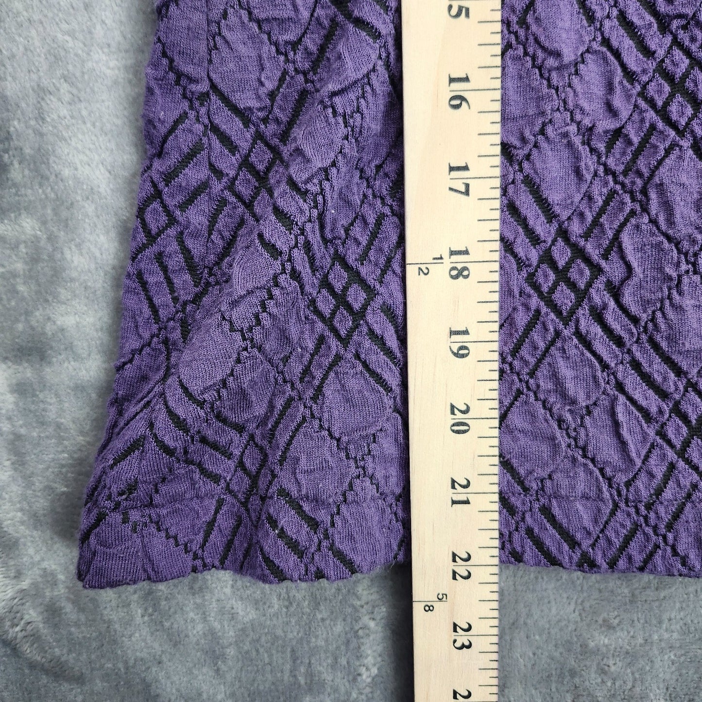 ANDRIA LIEU COLLECTION Womens Purple Button Up Coat Medium