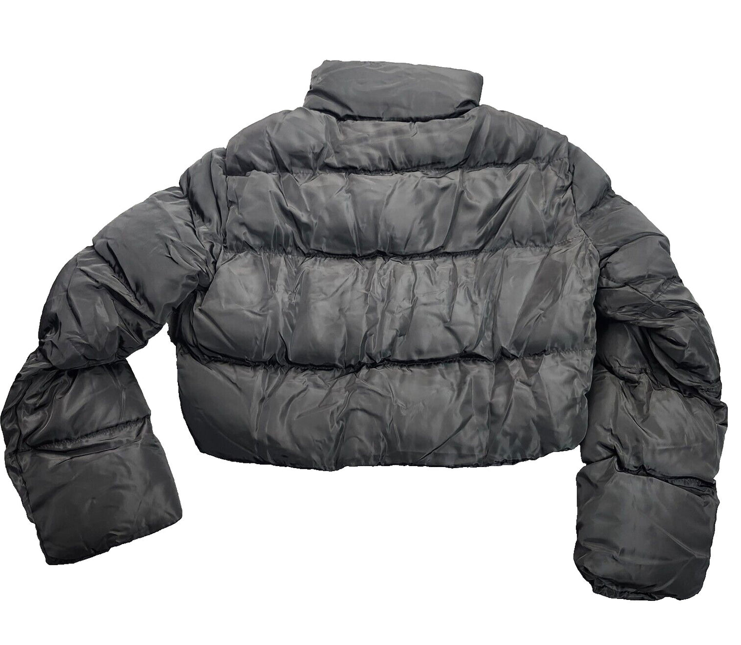 MICAS Womens Stand Collar Cut Out Puffer Jacket Large