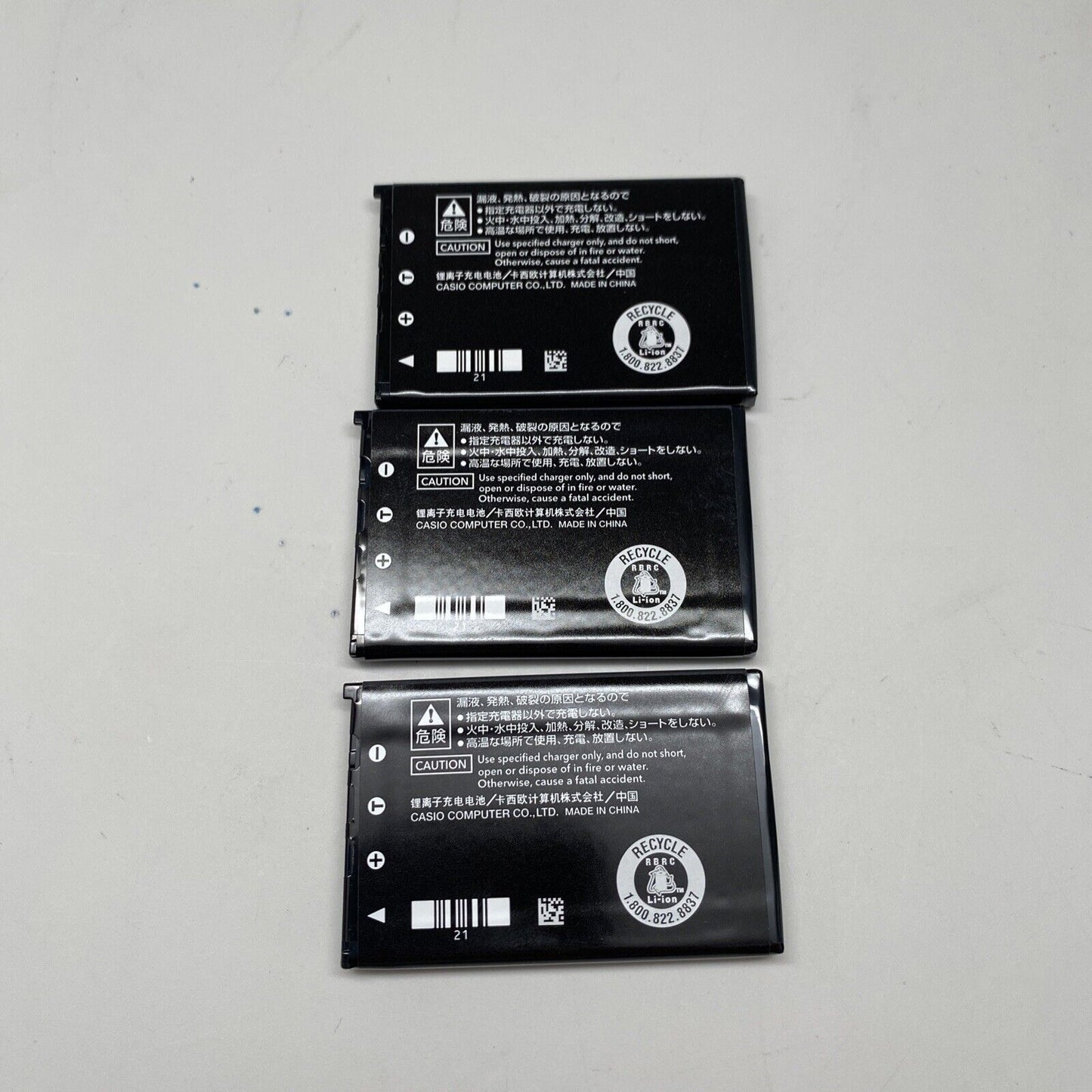 LOT OF 3 Genuine Casio NP-20 Lithium Rechargeable Battery