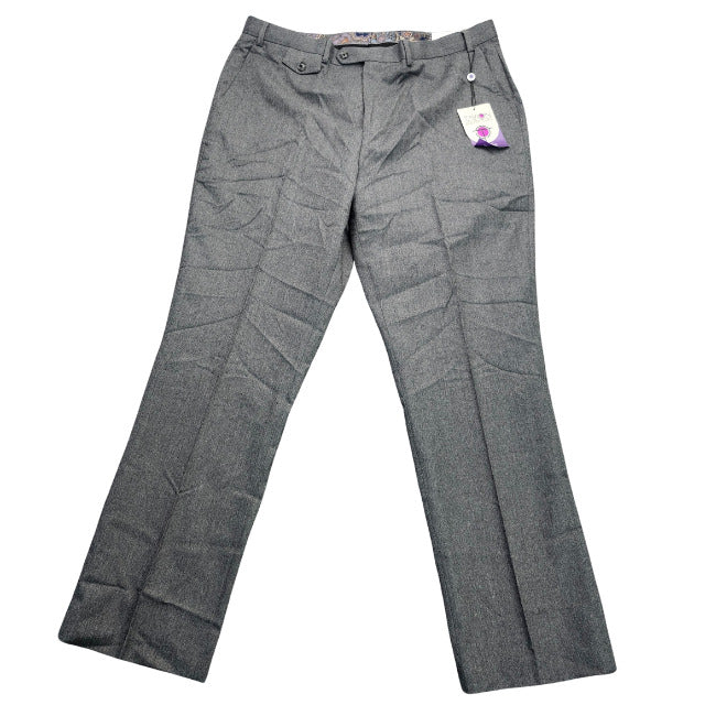 Tayion By Montee Holland Mens Classic-Fit Wool-Blend Dress Pants 36W x 30L Grey
