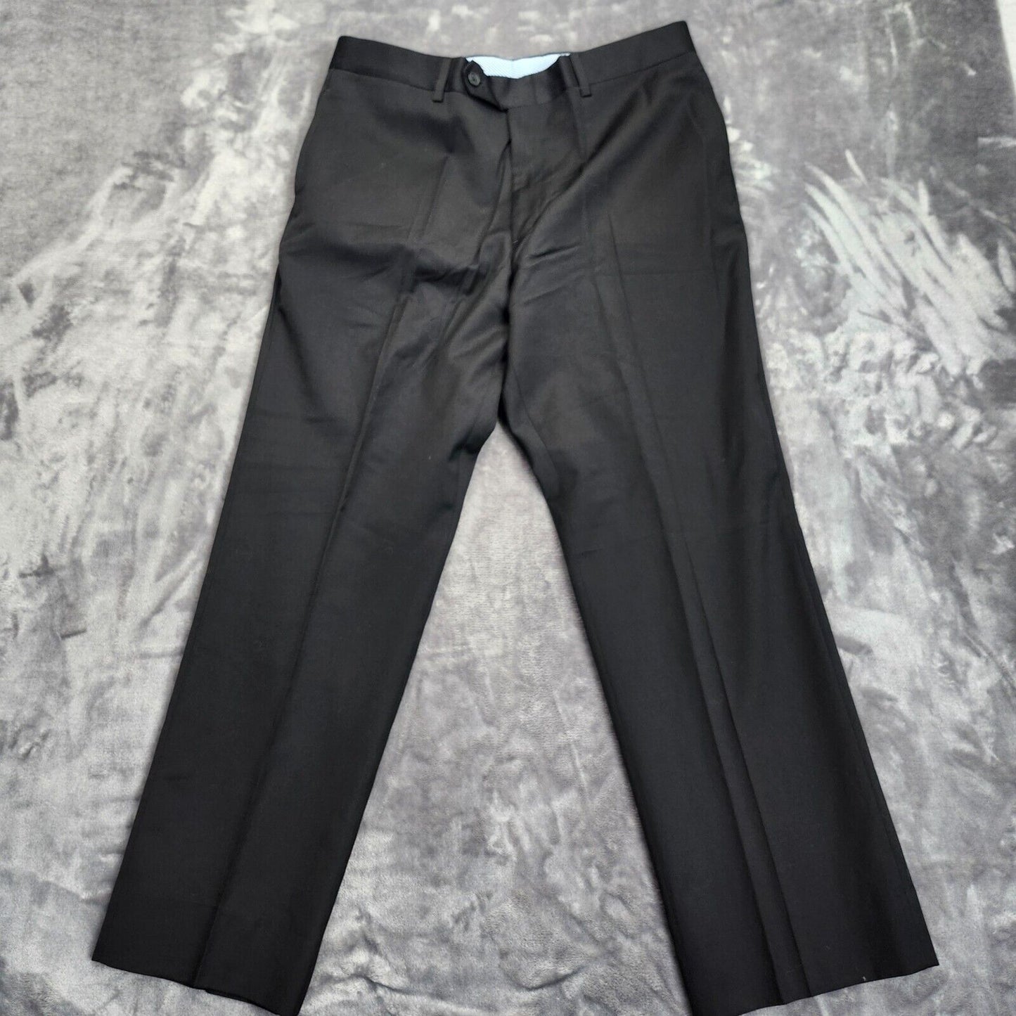 Tommy Hilfiger Black Suit Set 100% Wool Jacket 41 L Pants 32