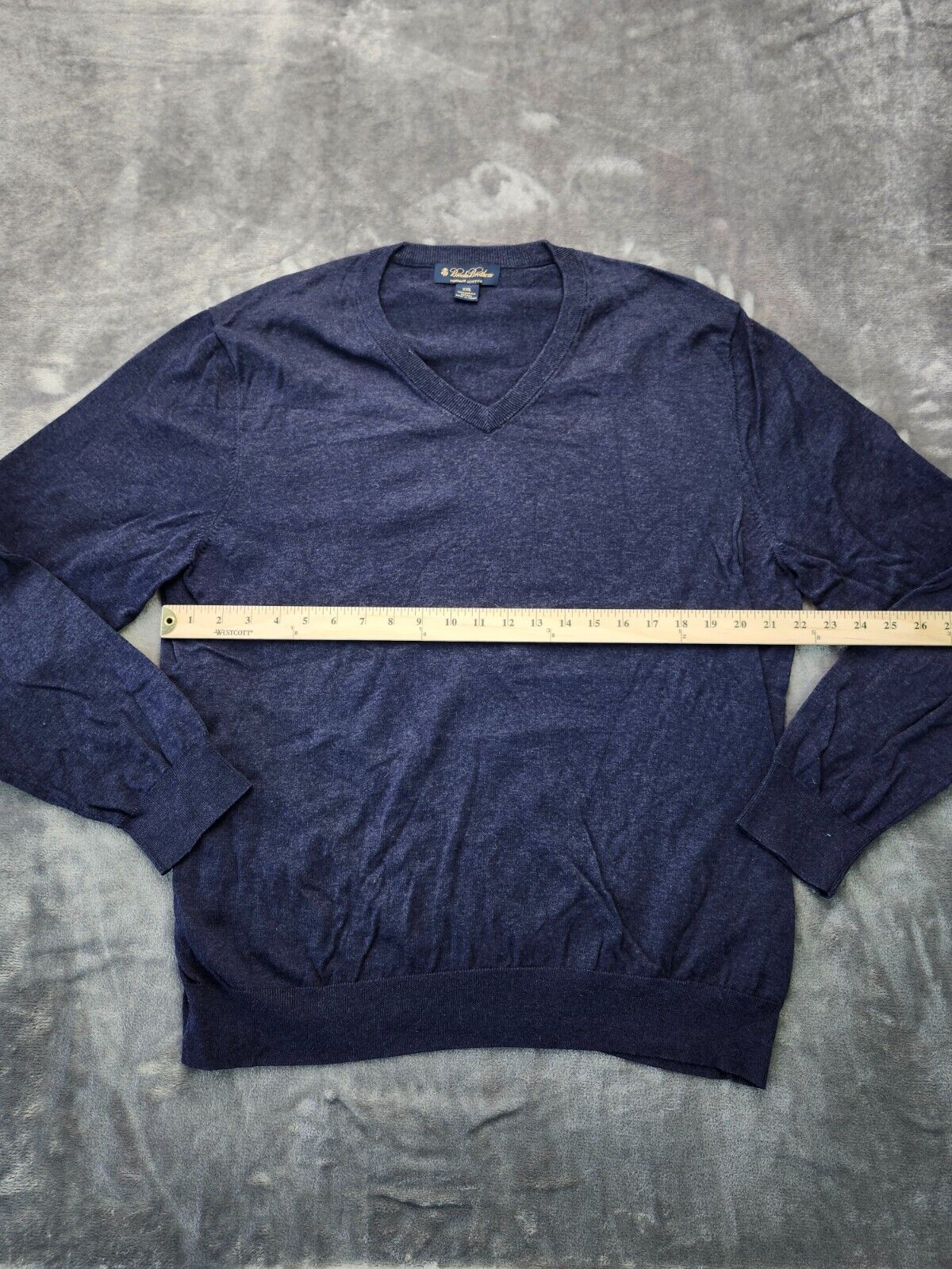 Brooks Brothers Men Sweater Crew Neck 100% Supima Cotton Blue Size XXL