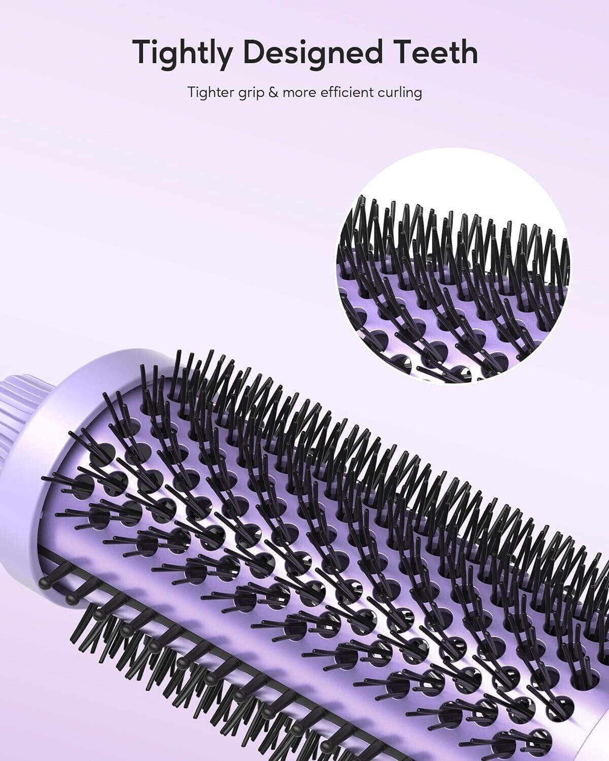 Wavytalk Thermal Brush, 1.5 Inch Blowout Express Ionic Heated Round Brush Purple
