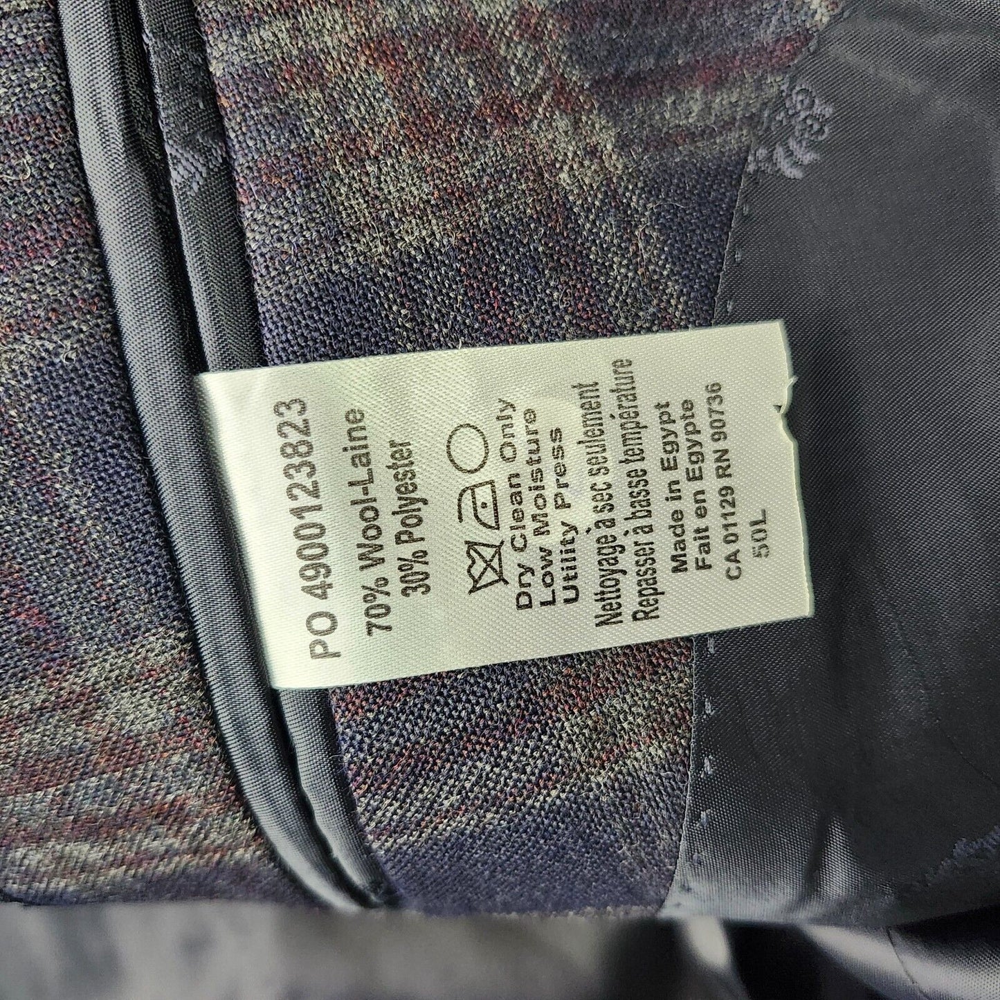 Lauren Ralph Lauren Polyester Blue Plaid Suit Jacket Blazer 50L NWT