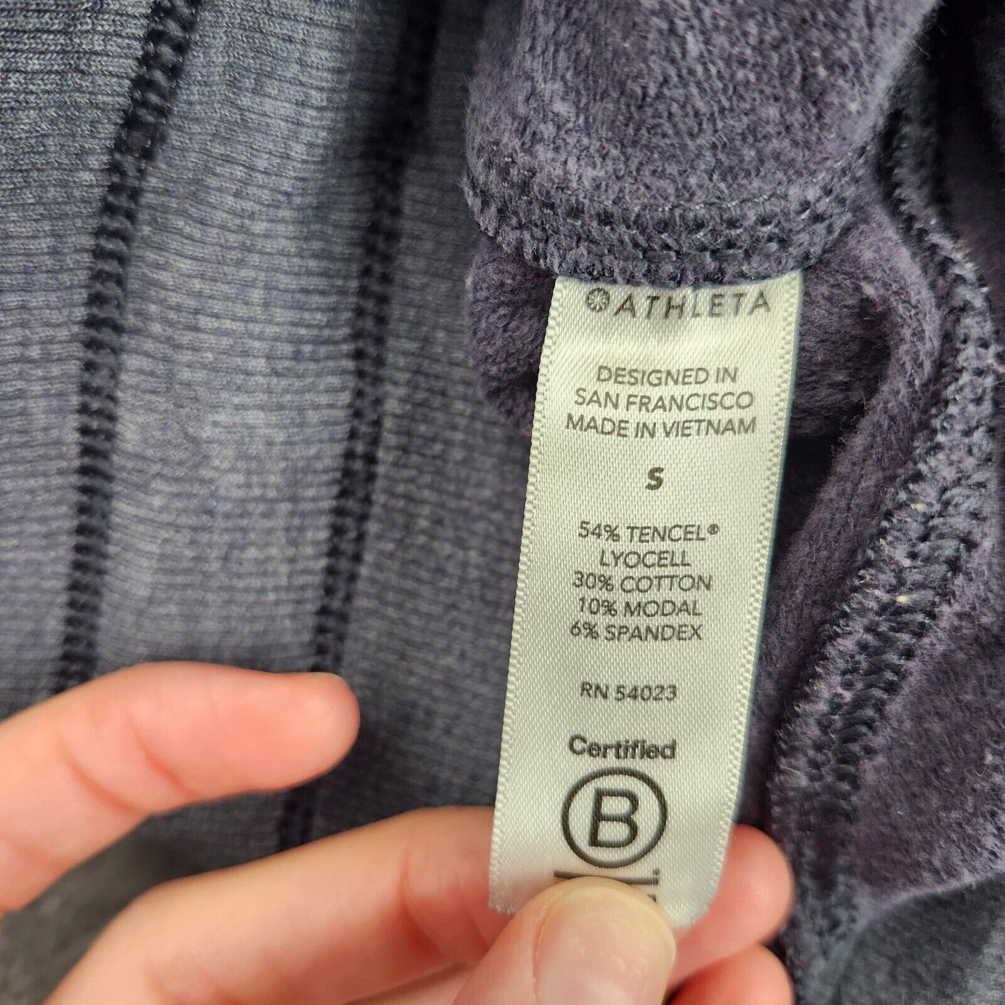 Athleta Women's Balance Pant Draw String Stretch Wide Leg Pockets, Size S Blue