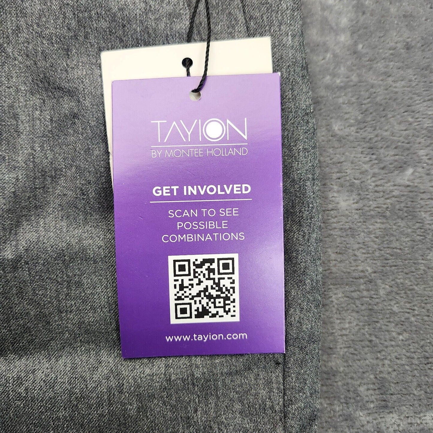 Tayion By Montee Holland Mens Classic-Fit Wool-Blend Dress Pants 34W x 30L