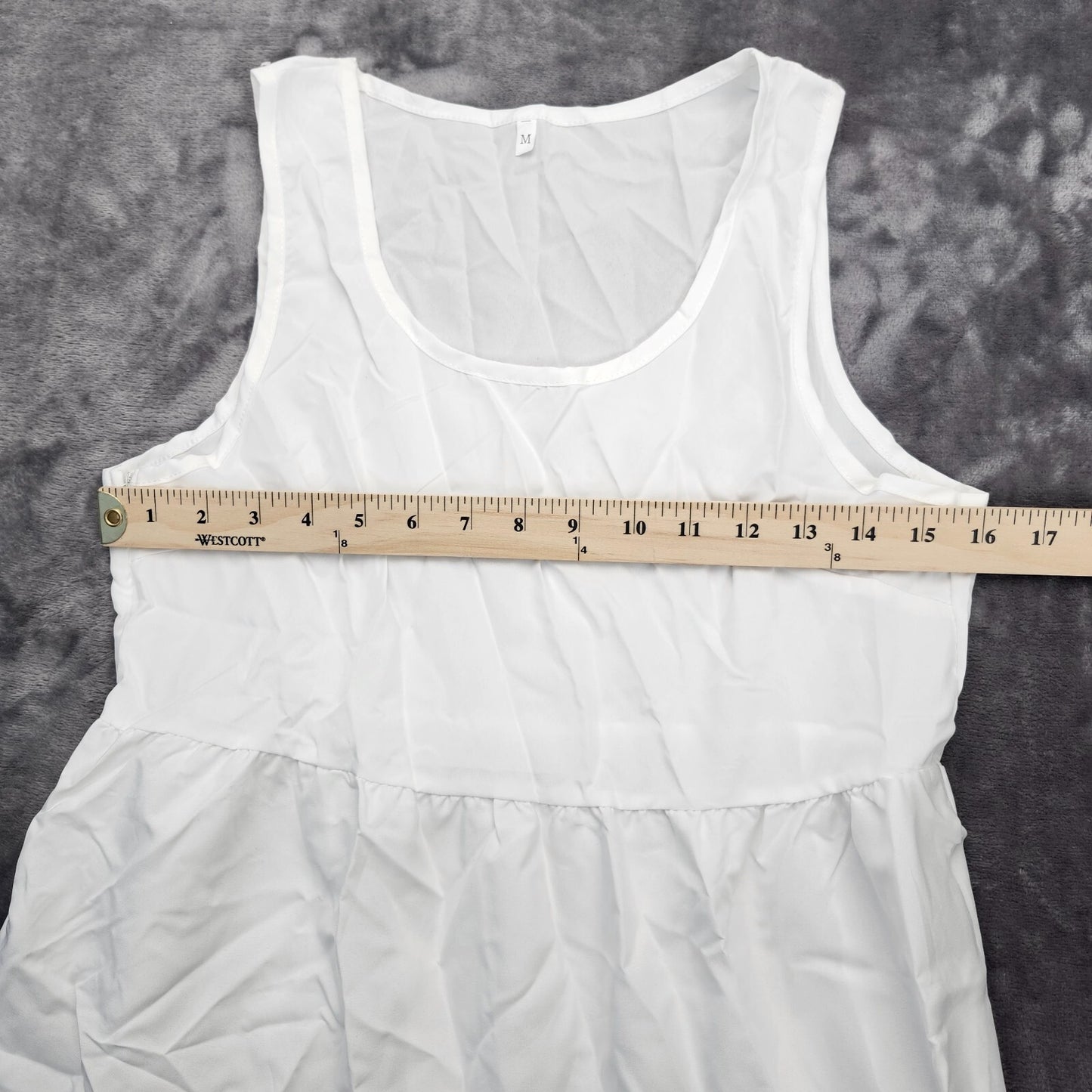 Women's Sleeveless Party Beach Dress, Fashion Holiday Summer Dress White M