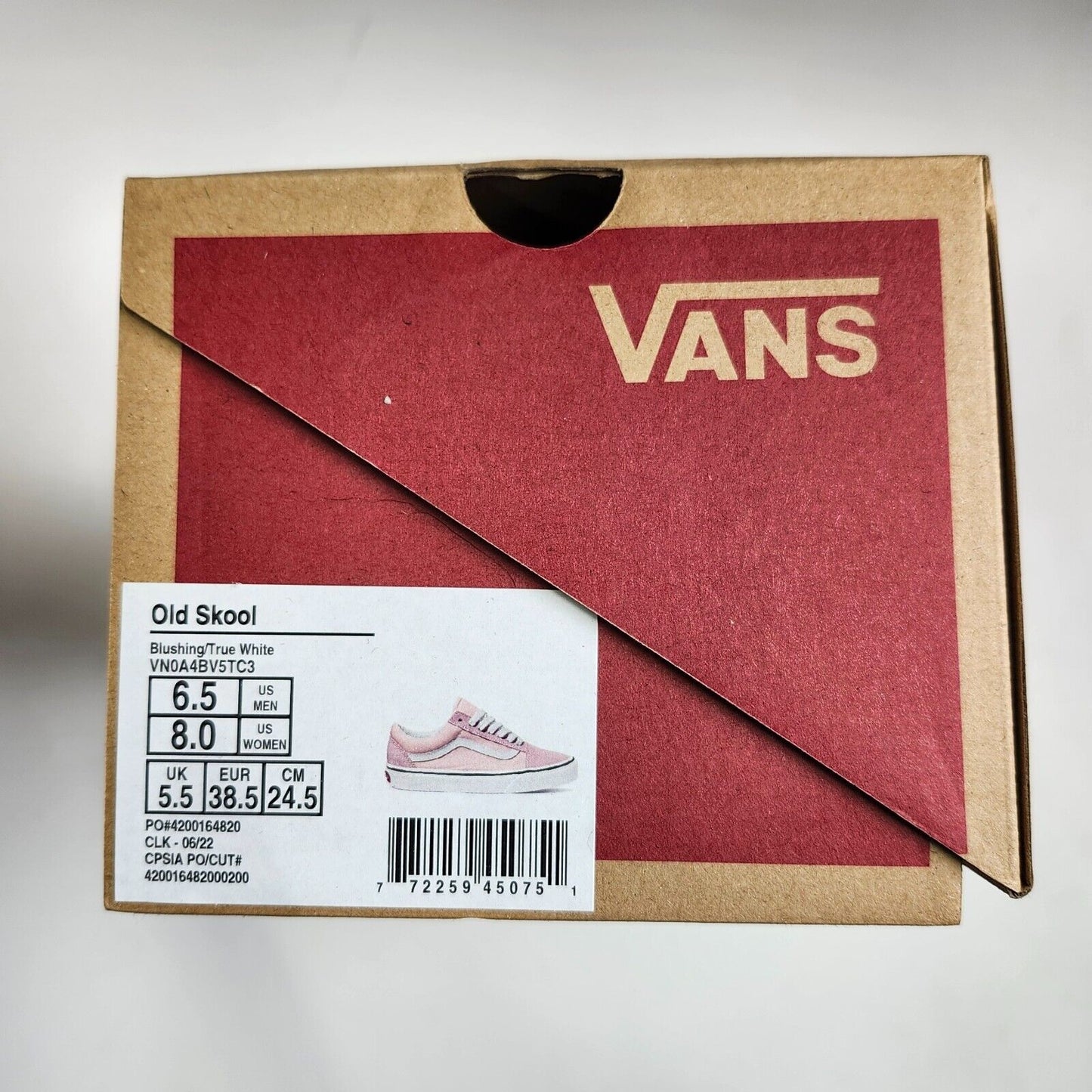 Original VANS Old Skool Low Pink size mens 6.5 womens 8.0 New In Box