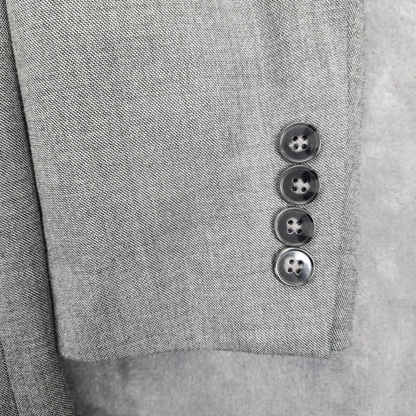 Calvin Klein Mens Suit Set Gray Jacket 38R, Trousers 34W X 32L