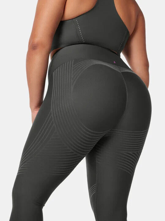 Fanka Body Sculpt Lift n Curve Leggings (Reversible Wear) Dark Gray LG