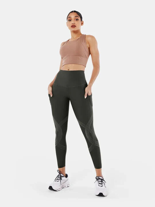 Fanka Dark Gray Large Lift and Curve 7/8 Leggings (Side Pocket Reversible Wear)
