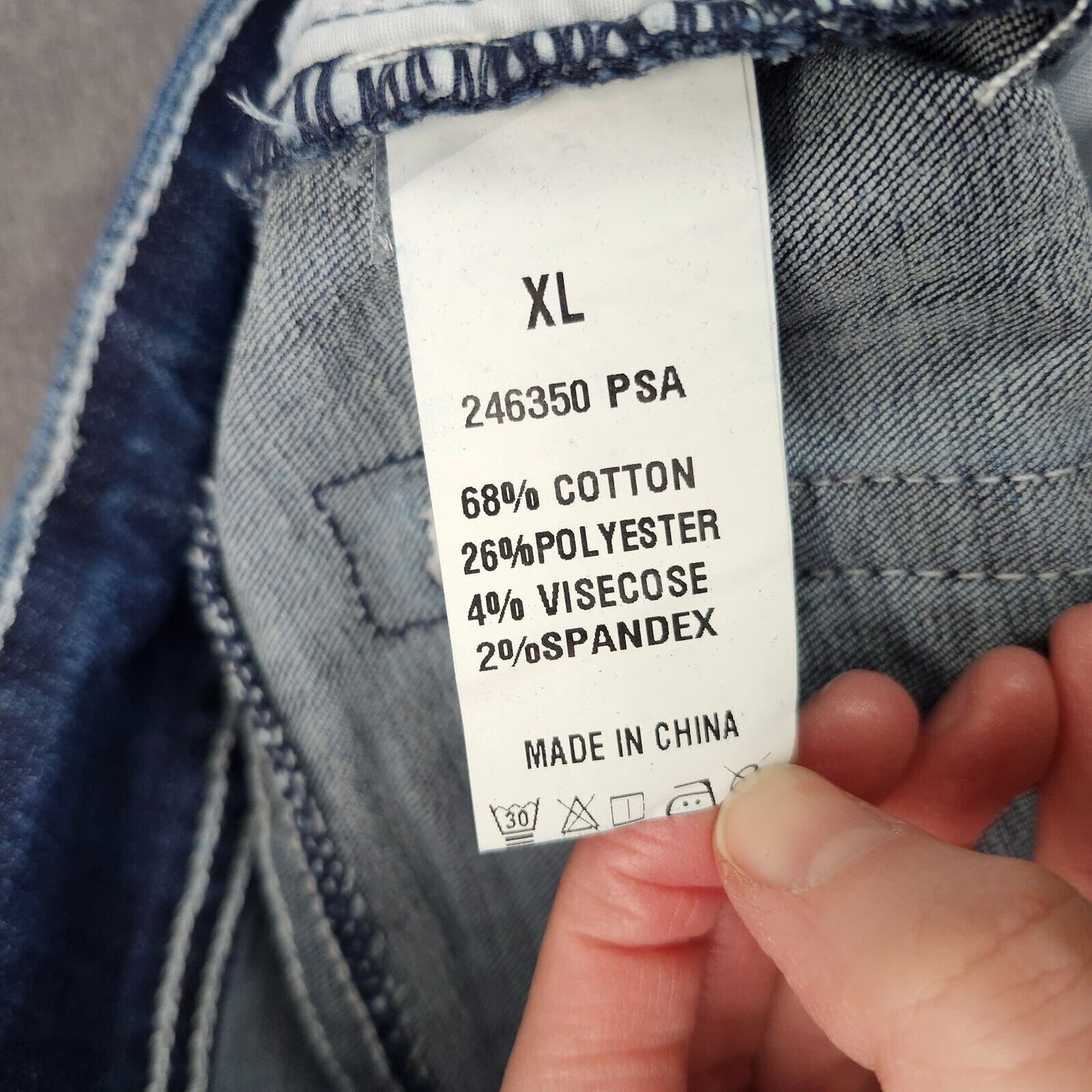 Flamingals Women's Straight Ripped Faded Dark Wash Blue Jeans Size XL