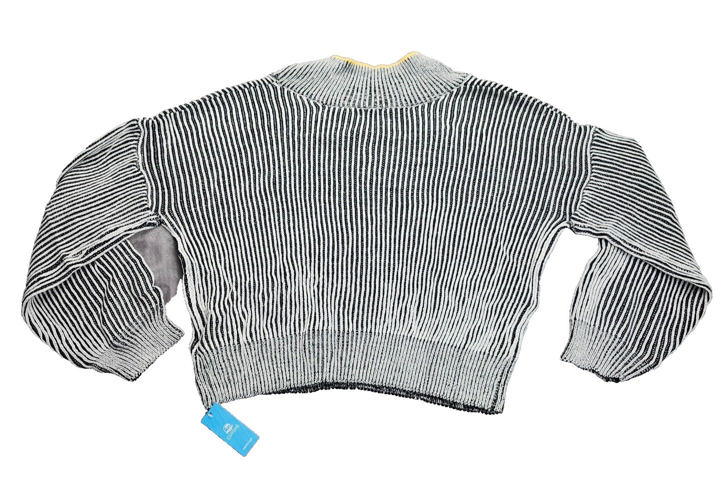 CUPSHE Women's Oversized Striped Casual Long Sleeve V Neck Pullover Sweater Med