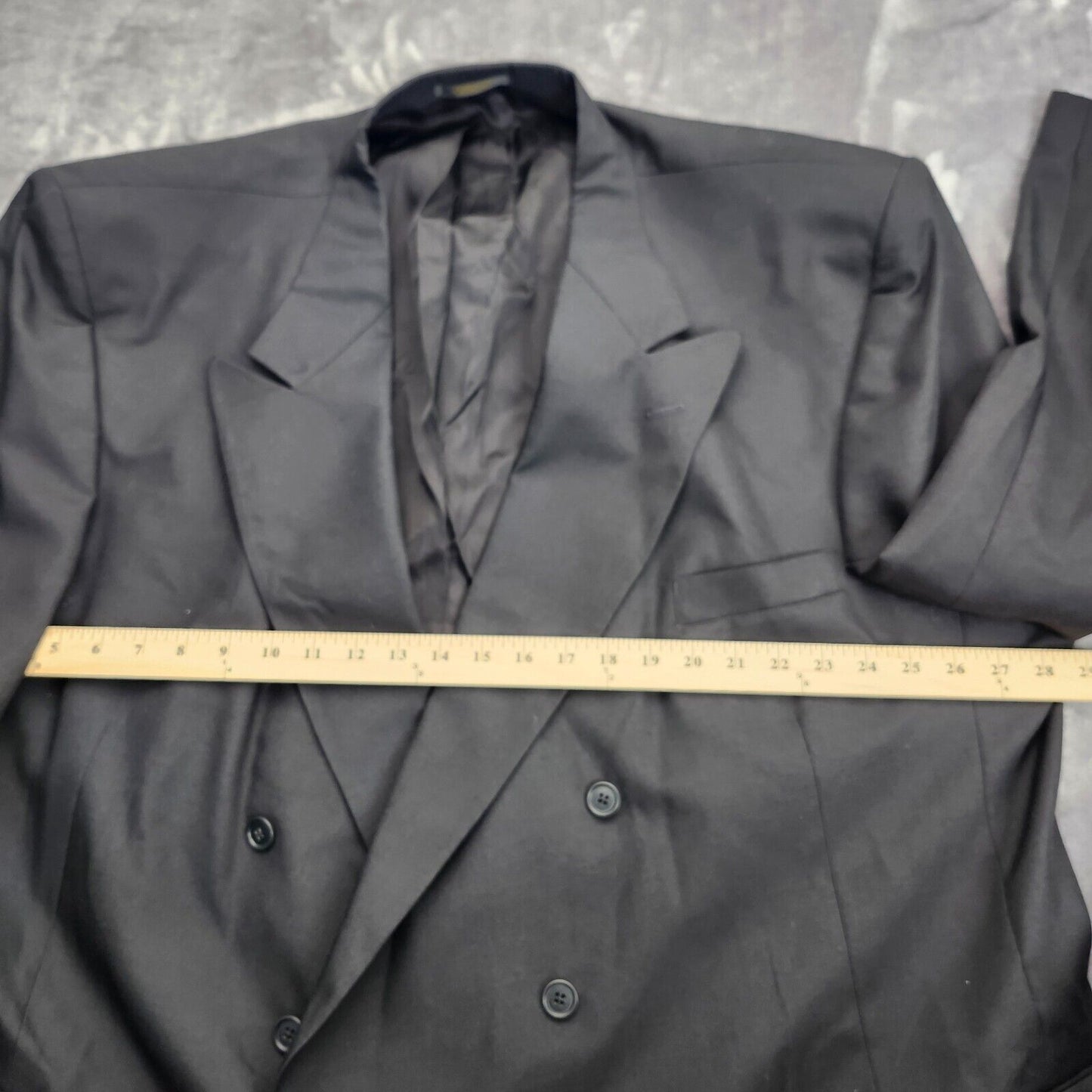 NWT Hardwick Clothes Men's Suit Jacket Black 58 Reg Peak Lapel Double Breasted