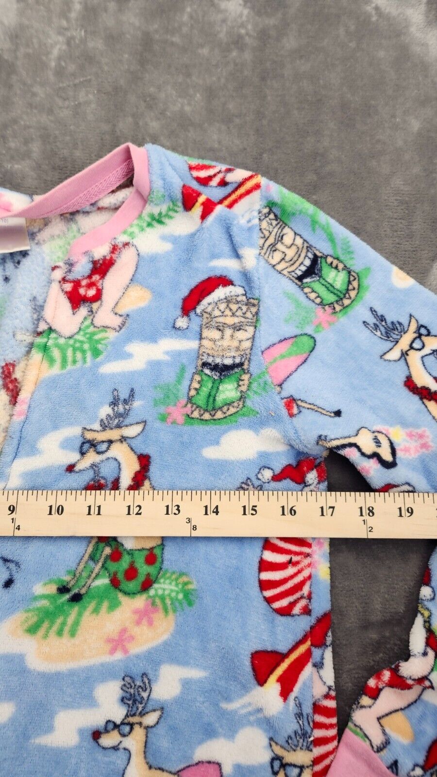Woman's Secret Treasures Sleepwear Santa Surf Drop Seat M 8-10 One Piece