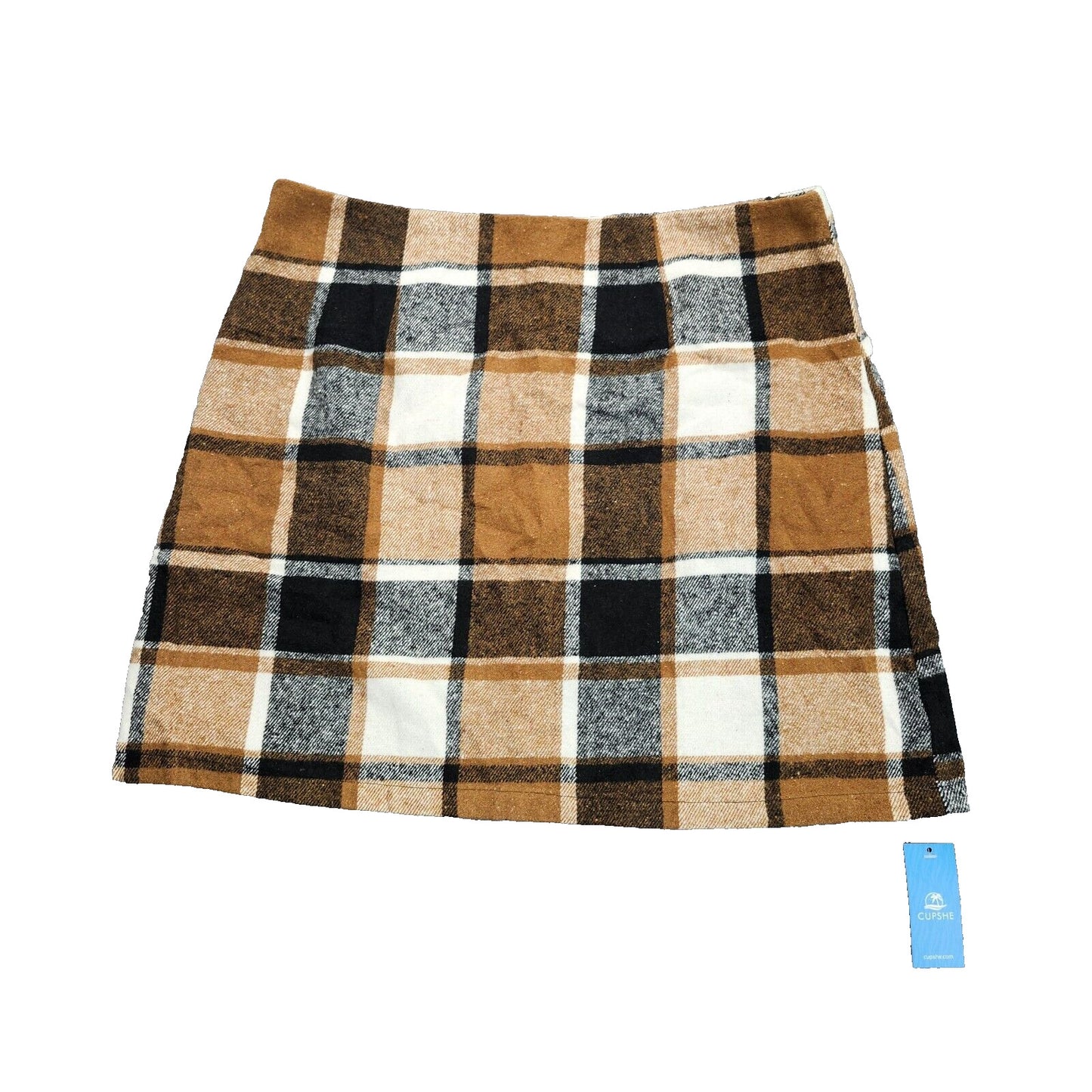 CUPSHE Women's Plaid Flannel Short Pencil Skirt XL