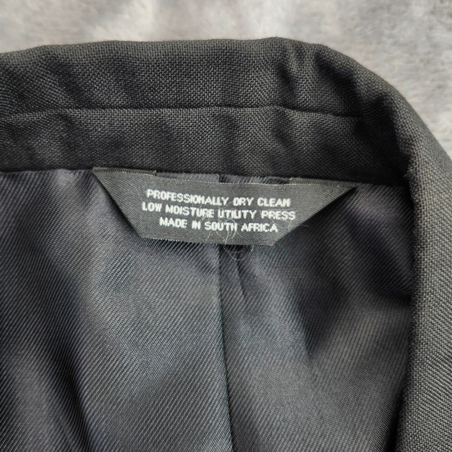 NWT Wall Street Mens Blazer Black 44 Long Polyester/Wool Blend