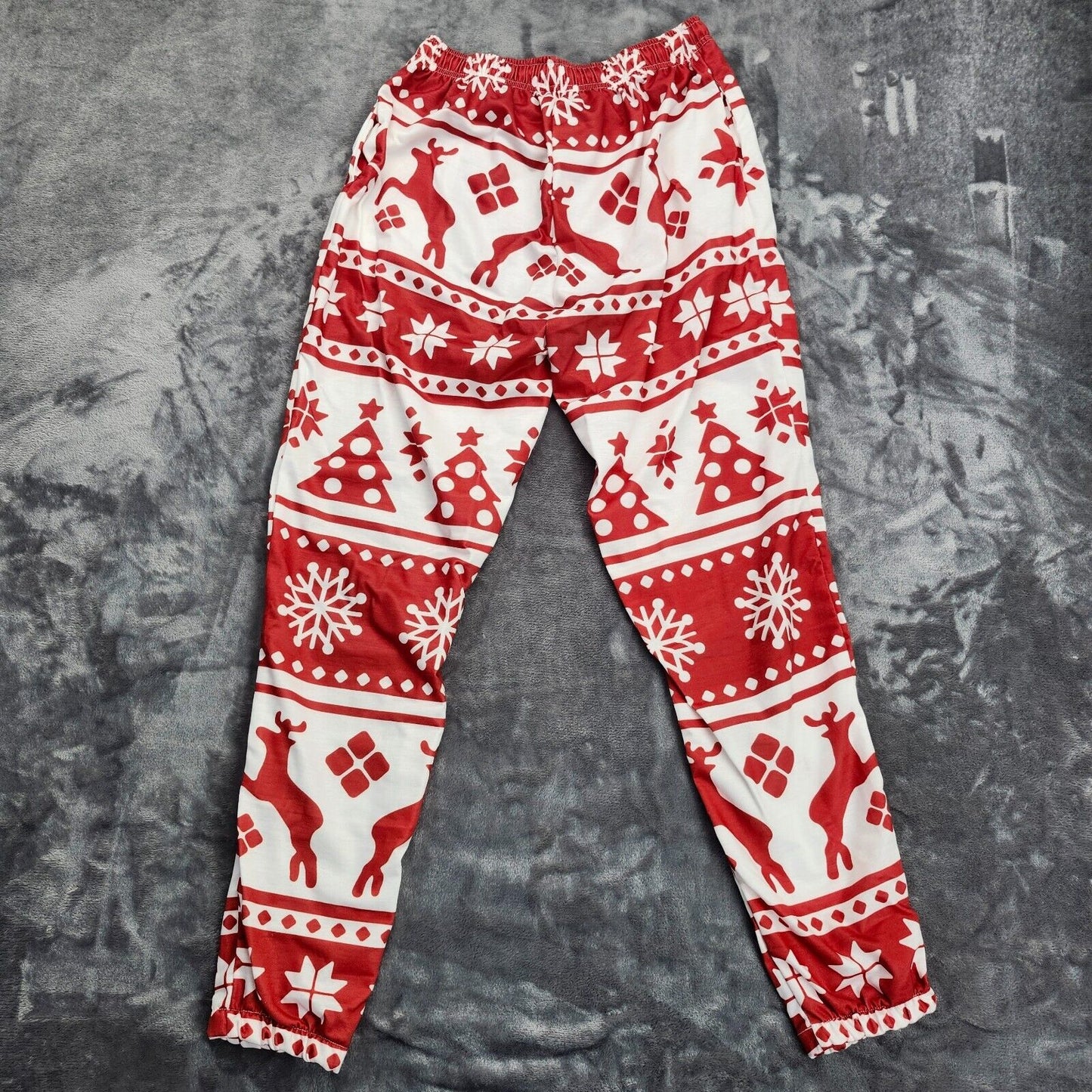 Christmas Sweatpants for Women Lounge Joggers Fleece Pants with Pockets Warm Med