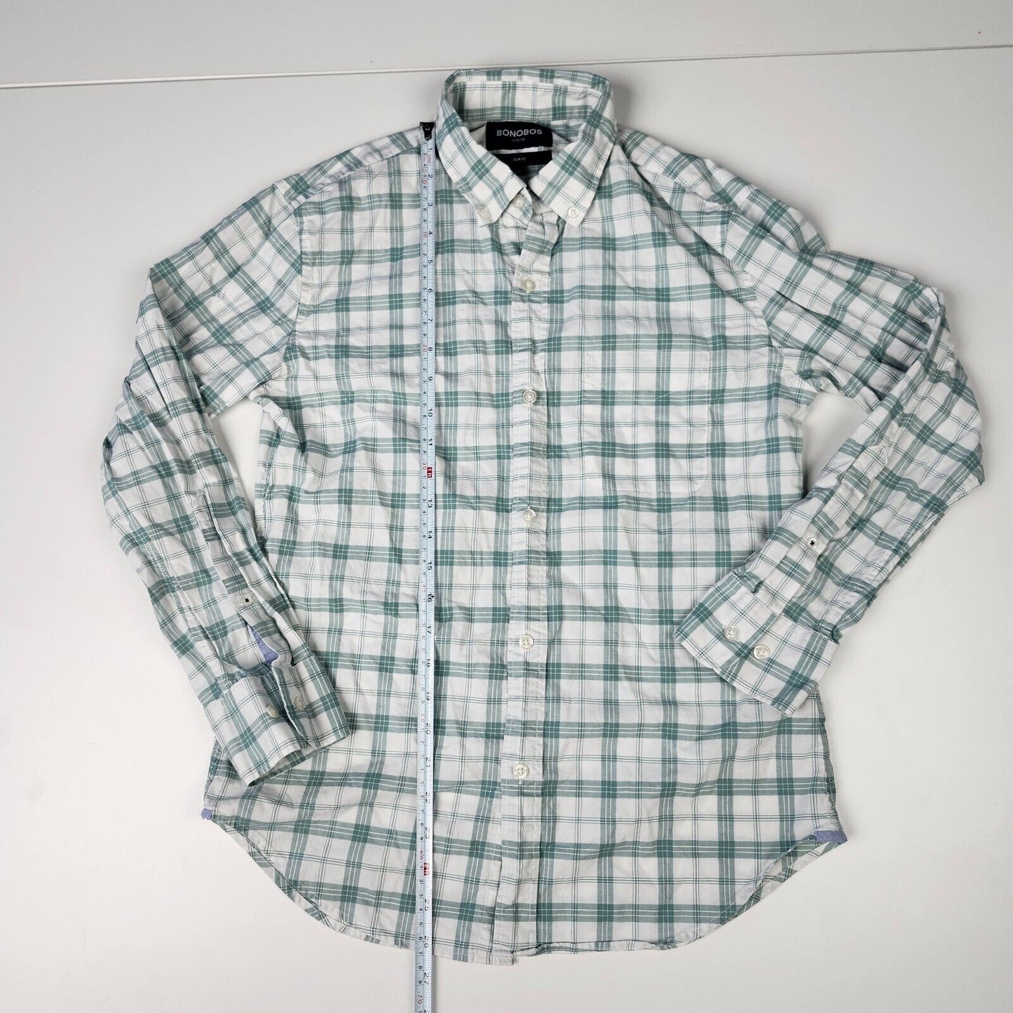 Bonobos Mens Dress Shirt Casual Stretch Slim Fit Short Button Down Shirt Small S