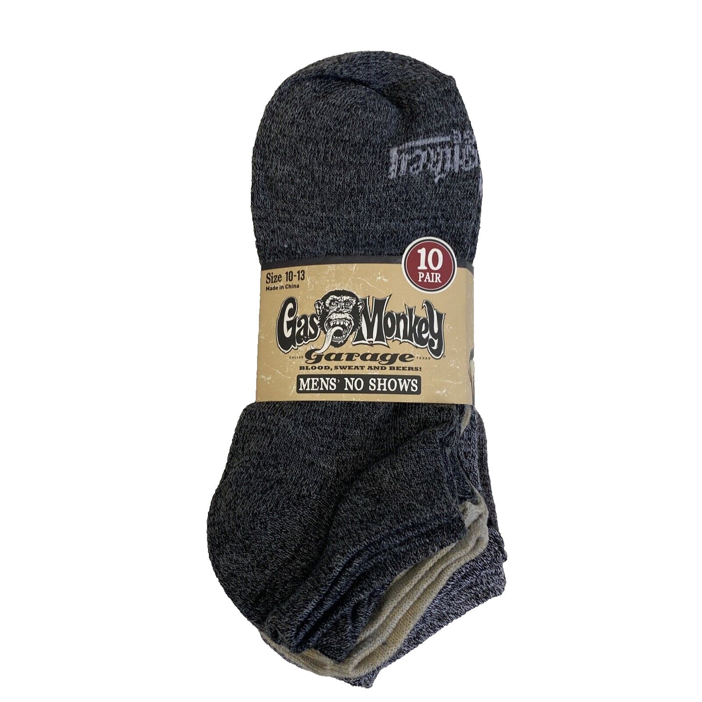 10 Pair Gas Monkey Garage Work & Outdoor Crew Socks Men's Size 10-13