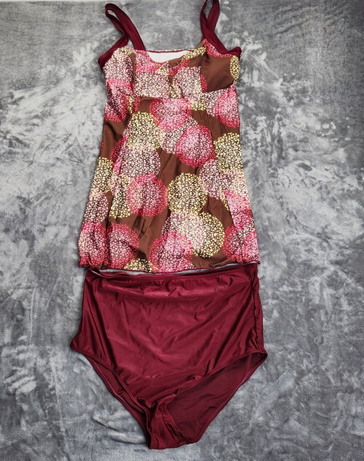 Womens Swimsuit Shorts Backless Two Piece Beach Wear 2XL RED