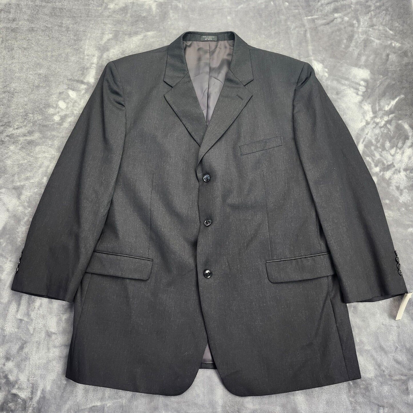 100% Wool Tuxedo Set Jacket Size 50 L, Pants 40x30